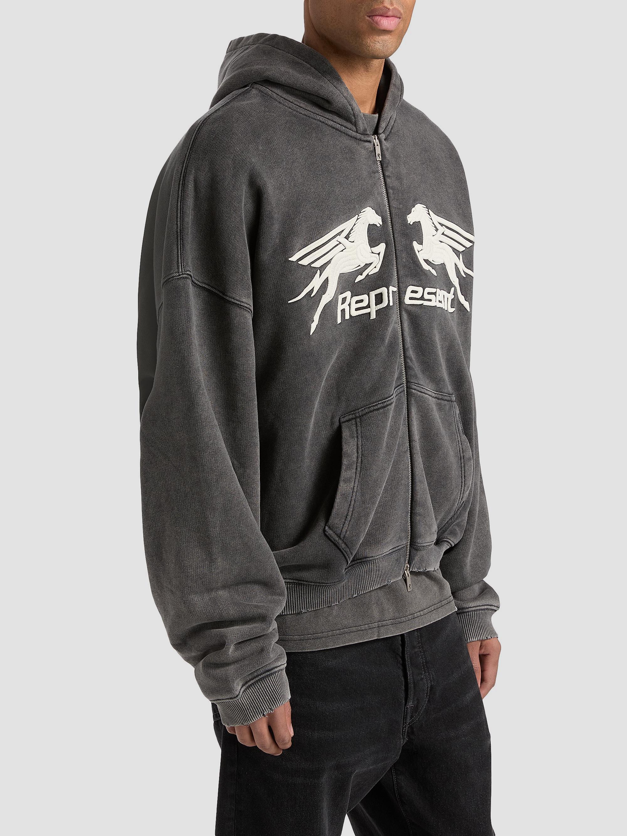 Represent Pegasus Cotton Zip-Front Hoodie | Saks Fifth Avenue