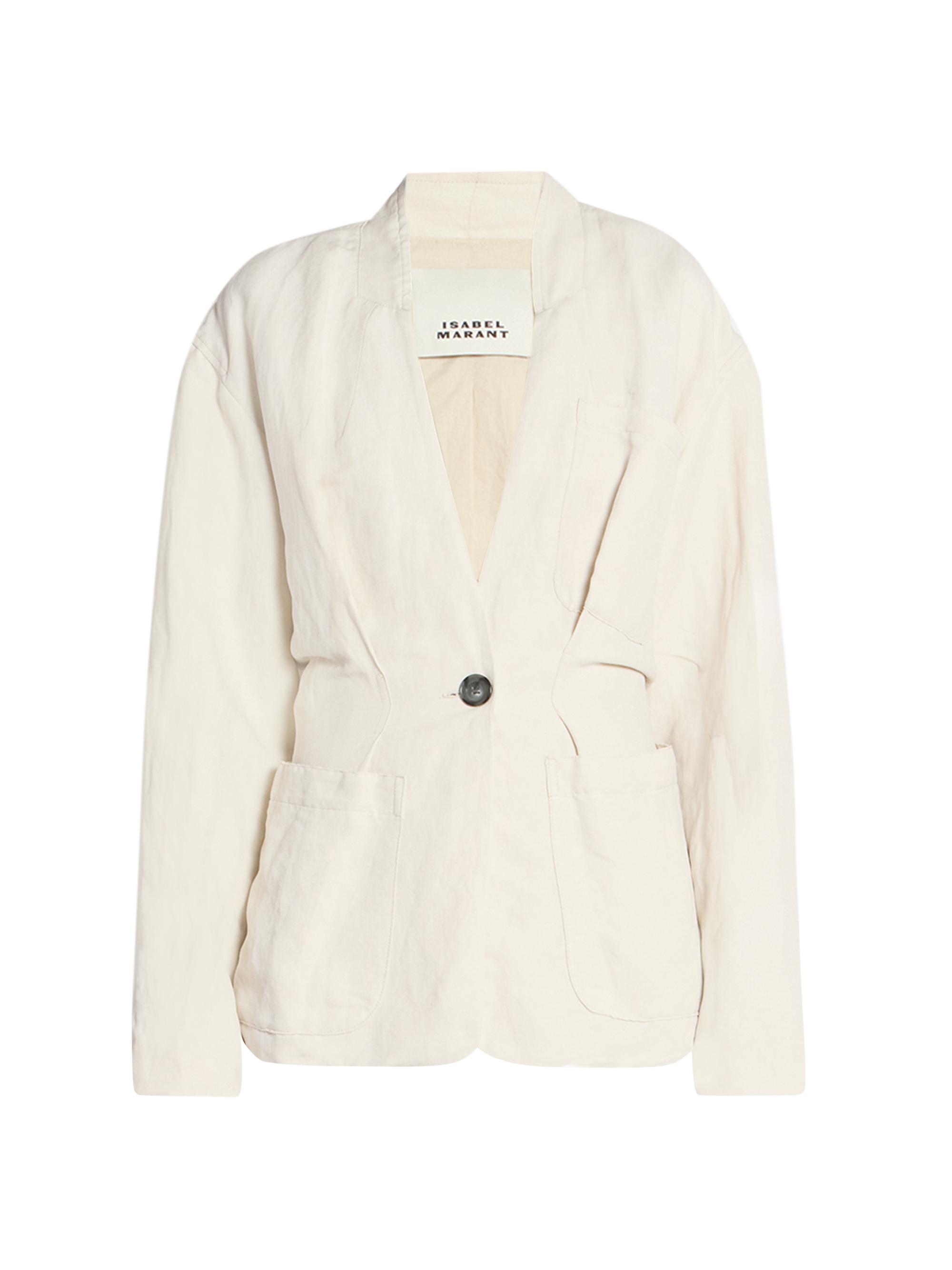 Isabel Marant Women's Soraya Linen-Silk Blazer - Ecru