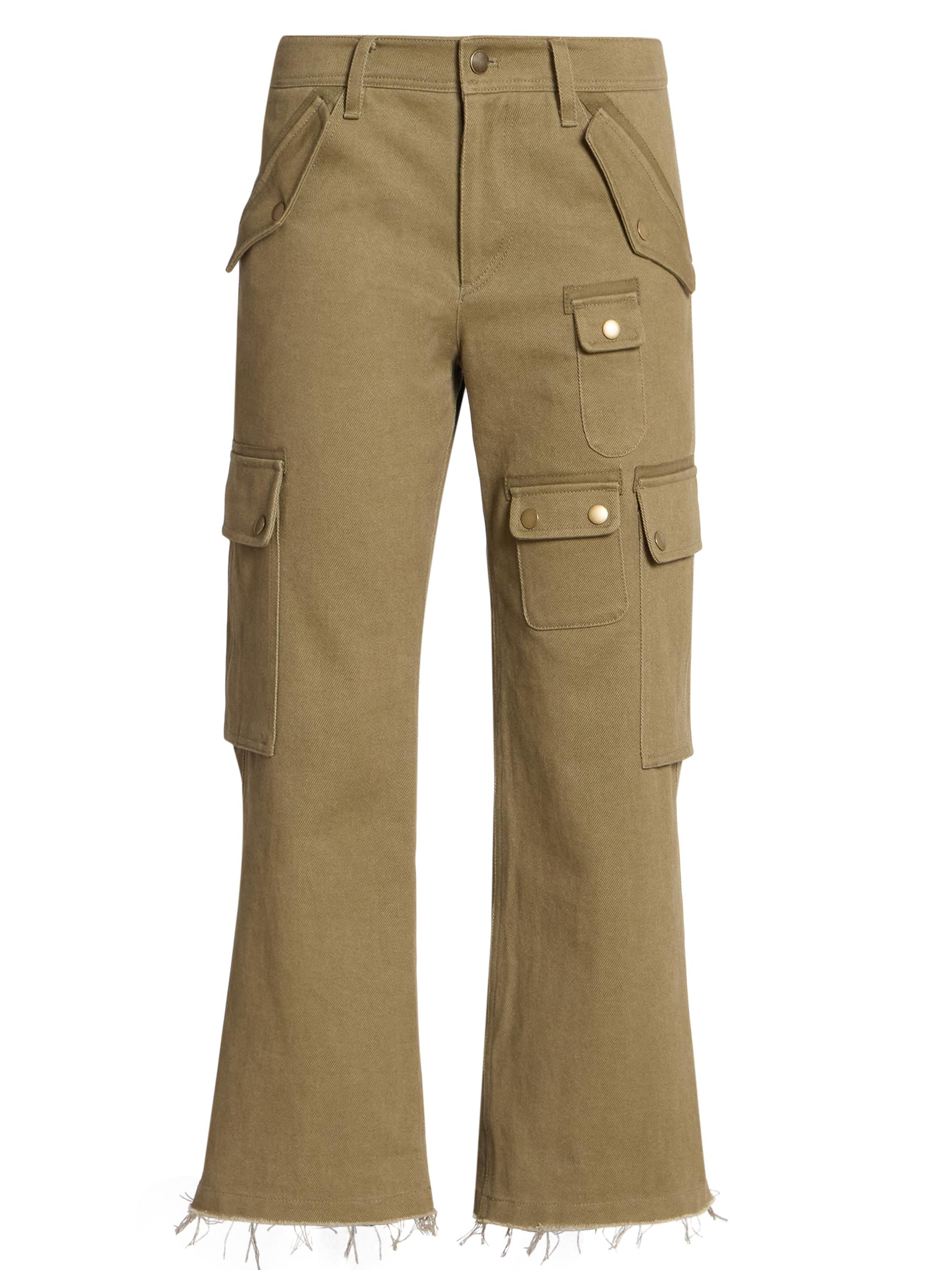 Isabel Marant Women's Josine Cotton Crop Pants - Khaki