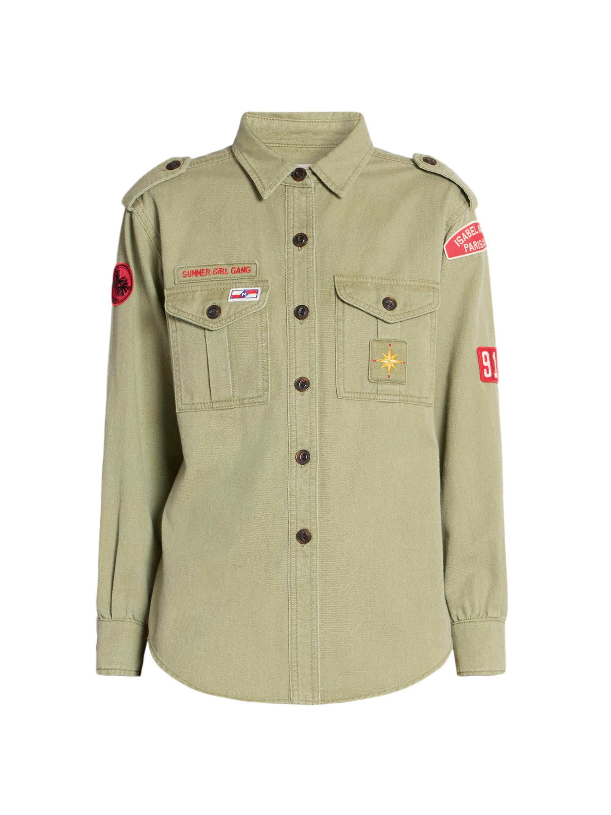 Isabel Marant Women's Umberta Logo Cotton Jacket - Khaki