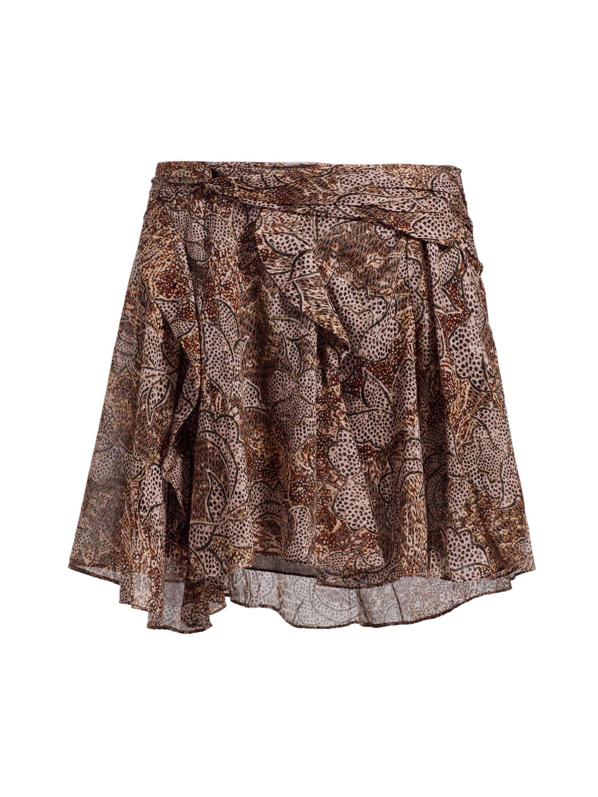 Women's Camia Animal-Print Cotton Miniskirt - Ochre