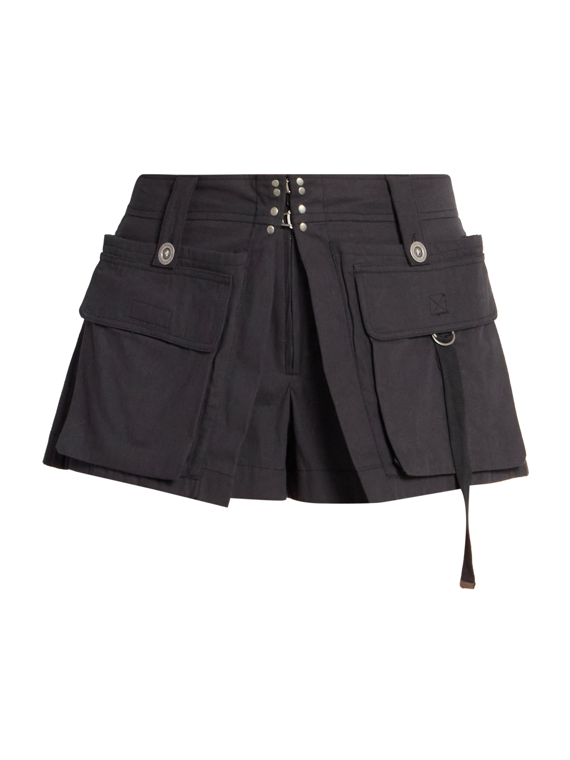 Isabel Marant Women's Barta Cotton Cargo Shorts - Black