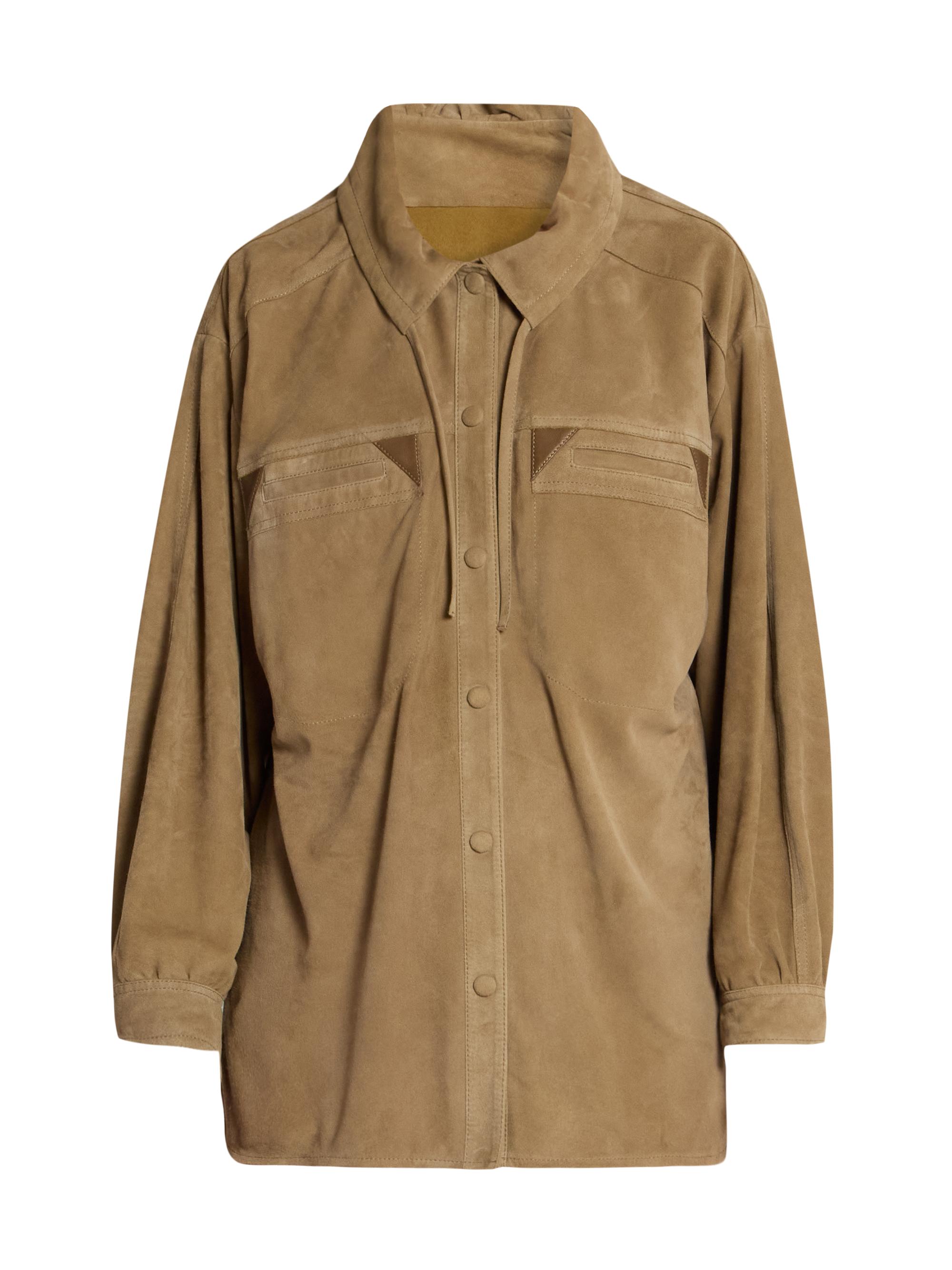 Isabel Marant Women's Maldia Suede Oversized Utility Jacket - Bronze