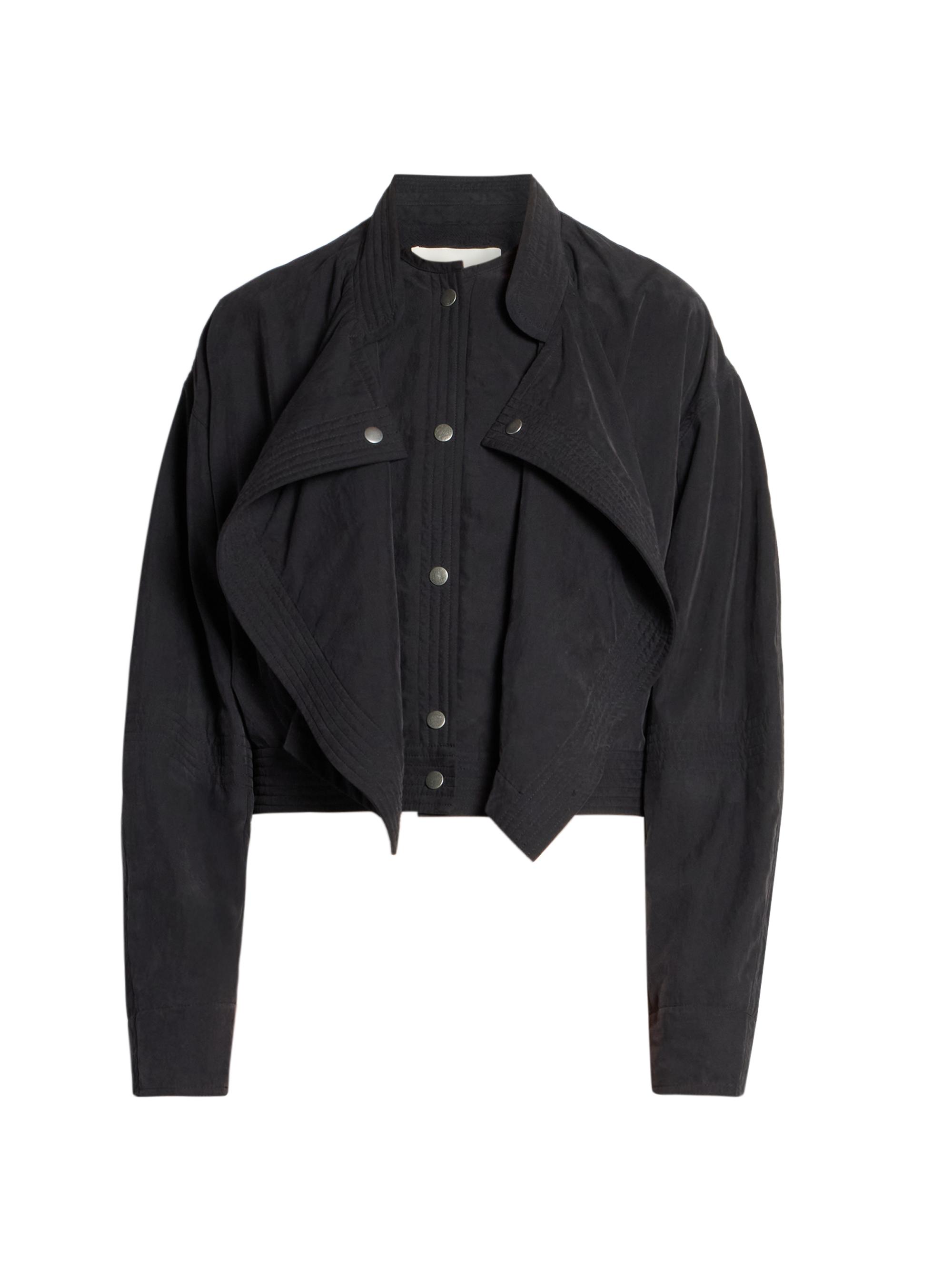 Isabel Marant Women's Tricia Draped Techno Jacket - Black