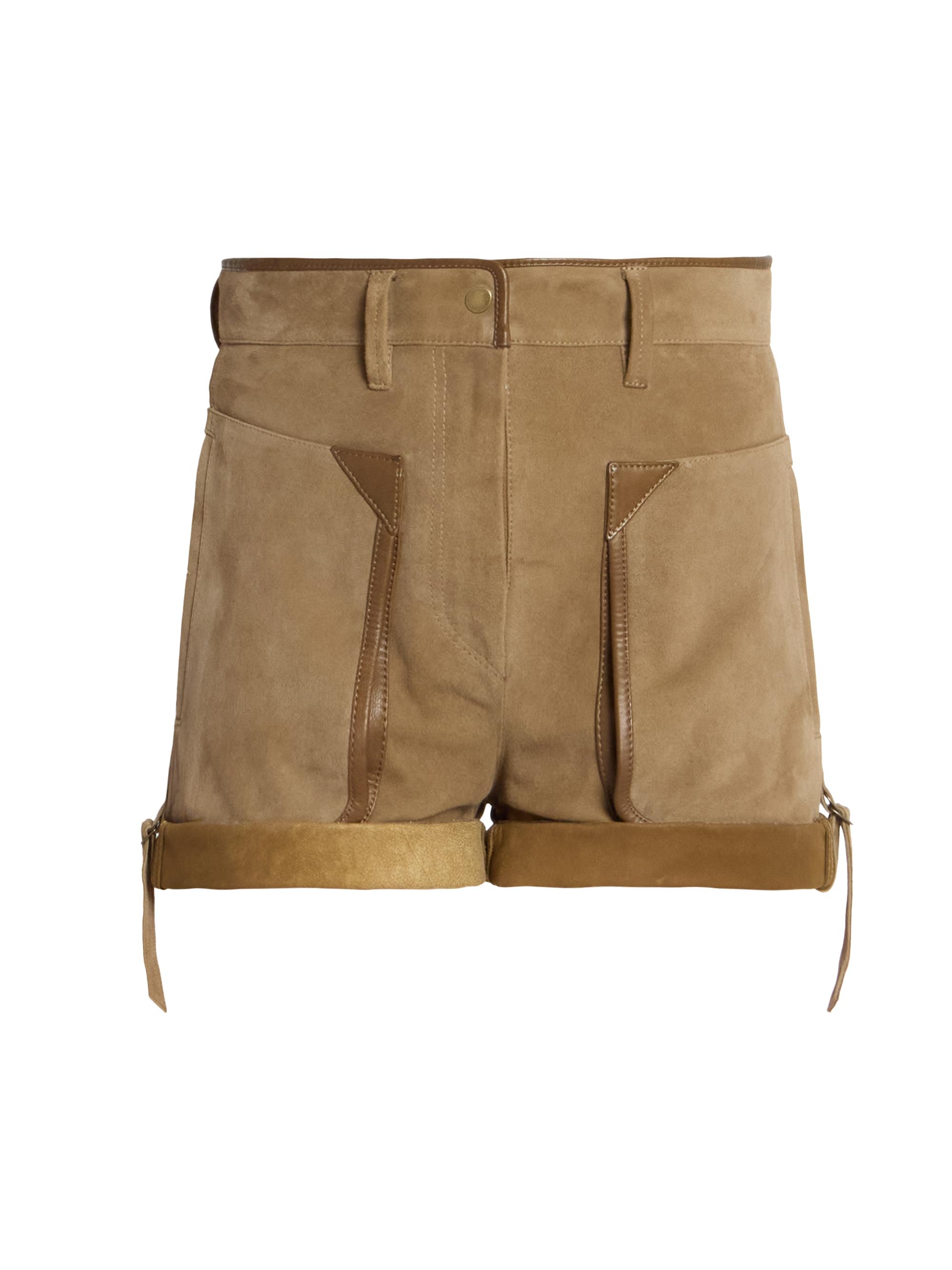 Isabel Marant Women's Marline Suede Utility Shorts - Bronze