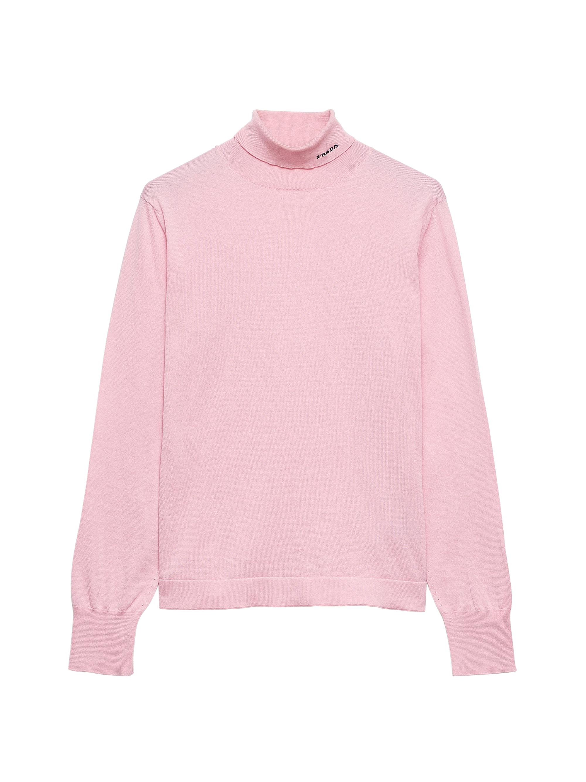 Prada Men's Cotton Turtleneck Sweater - Pink