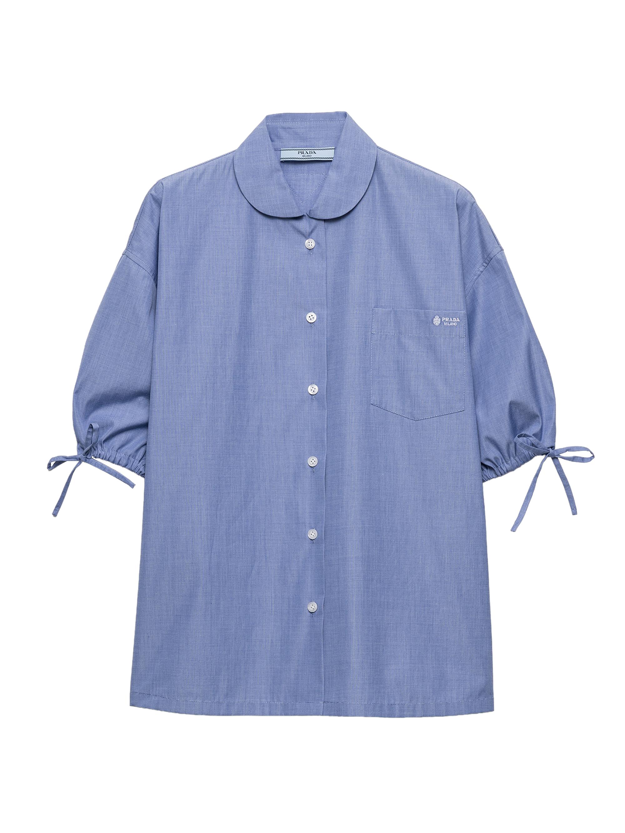 Prada Women's Fil-à-Fil Shirt - Blue