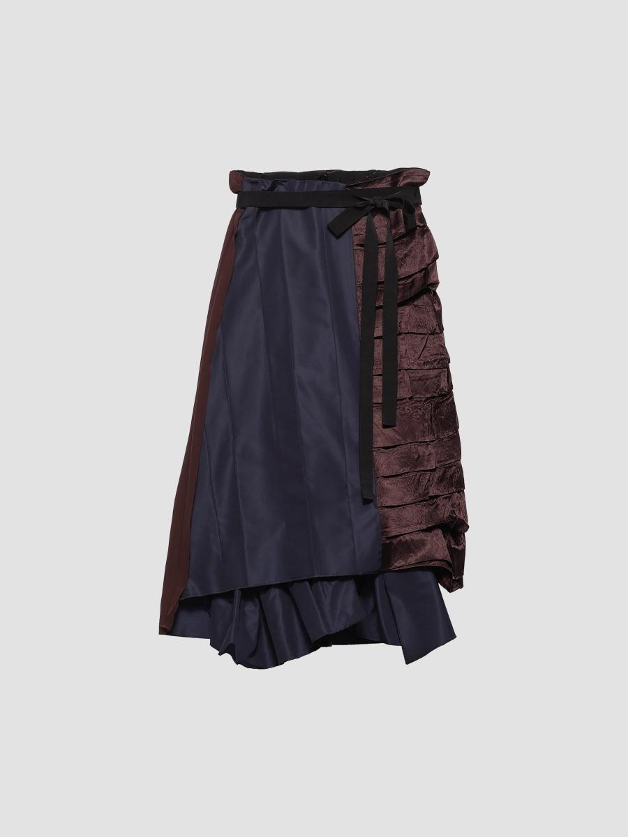 Prada Faille Patchwork Skirt | Saks Fifth Avenue