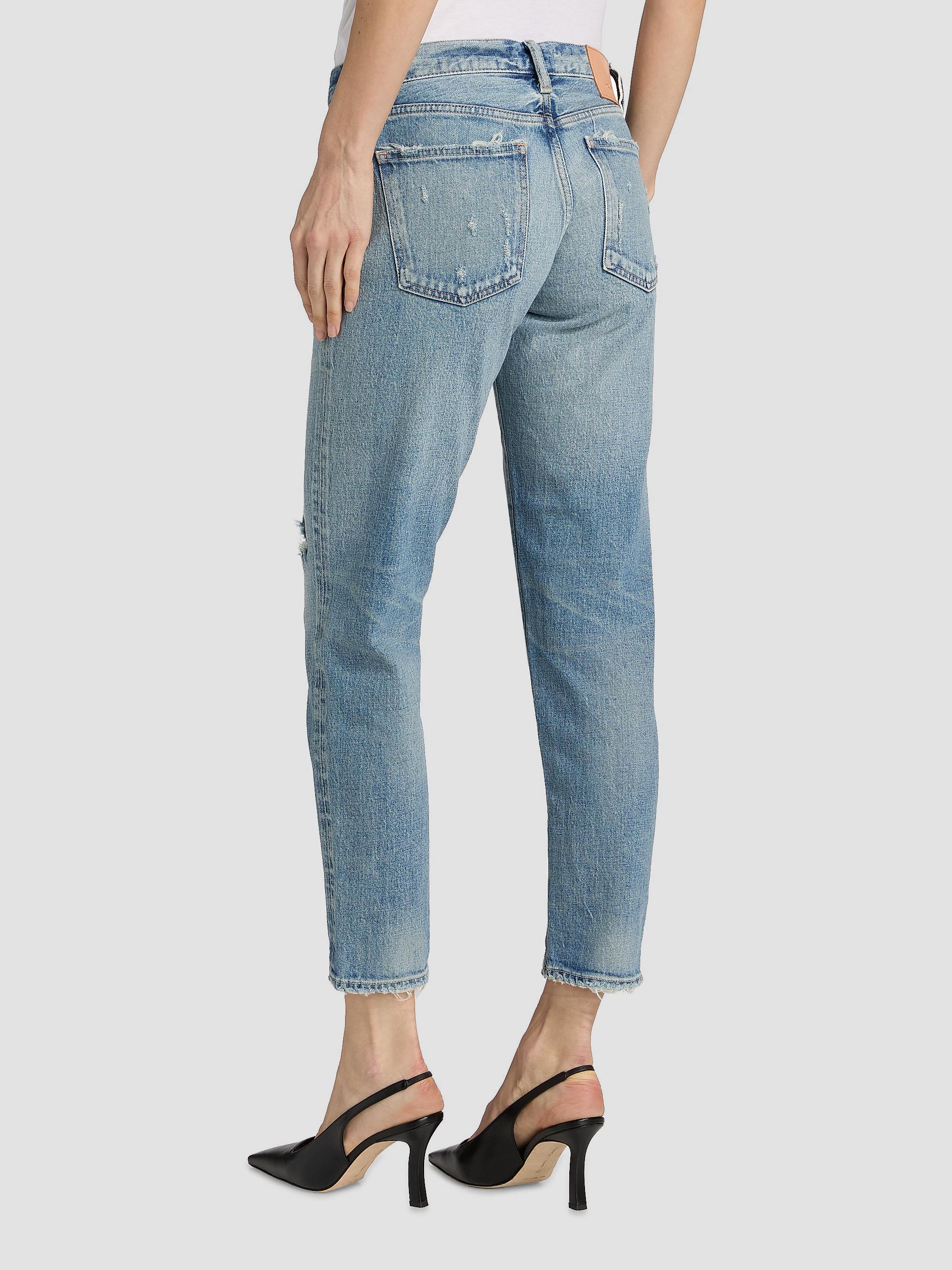Moussy Vintage Women's Hackney Tapered Mid-Rise Jeans - Light Blue | Thumbnail 5