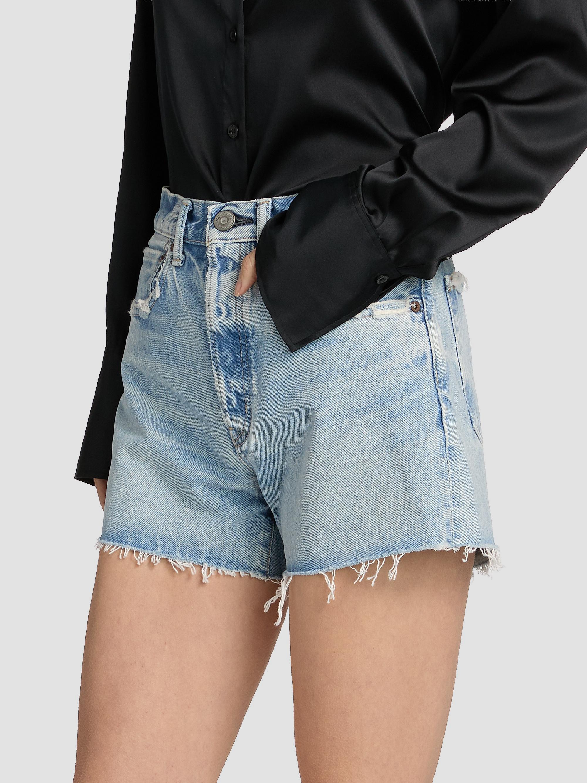 Moussy Vintage Women's Southborough Denim Shorts - Light Blue | Thumbnail 4