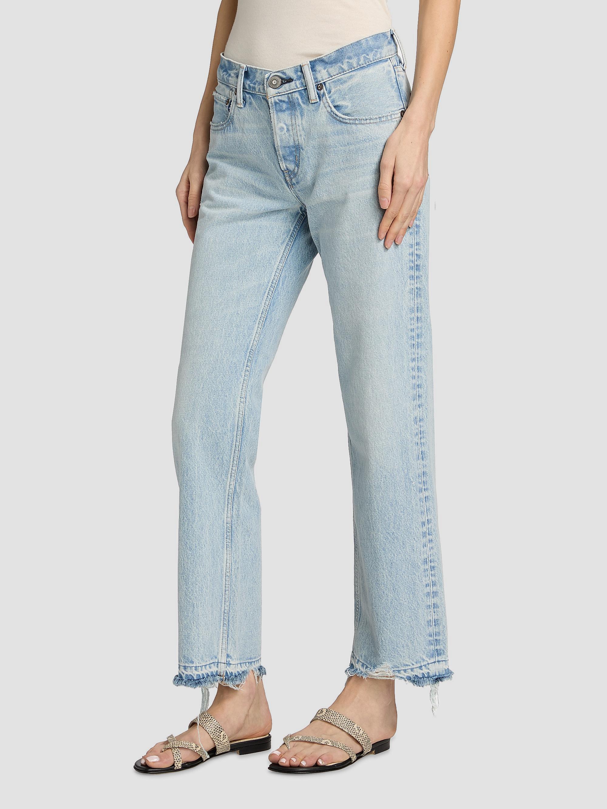 Moussy Vintage Women's Barrington Low-Rise Straight-Fit Jeans - Light Blue | Thumbnail 4