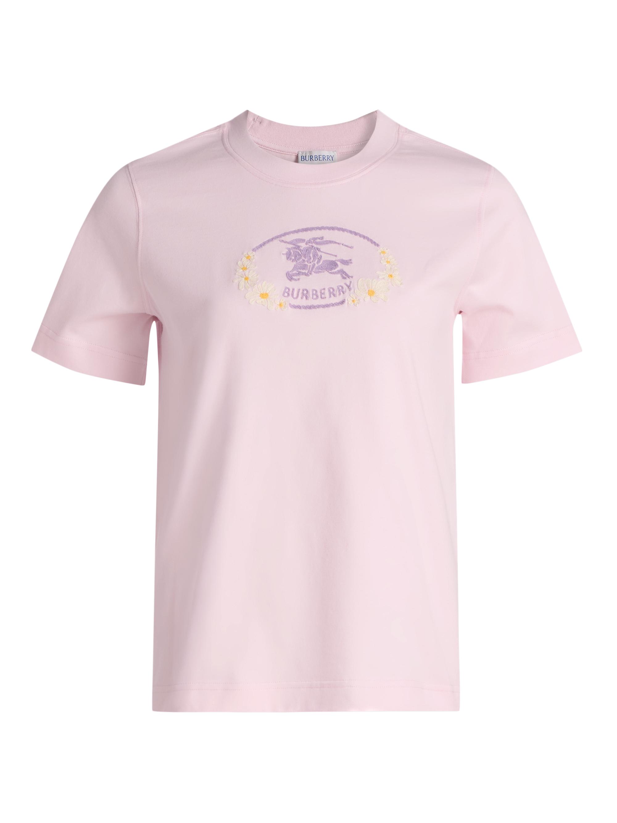 Burberry Women's Frankie Cotton Crewneck T-Shirt - Mallow Pink
