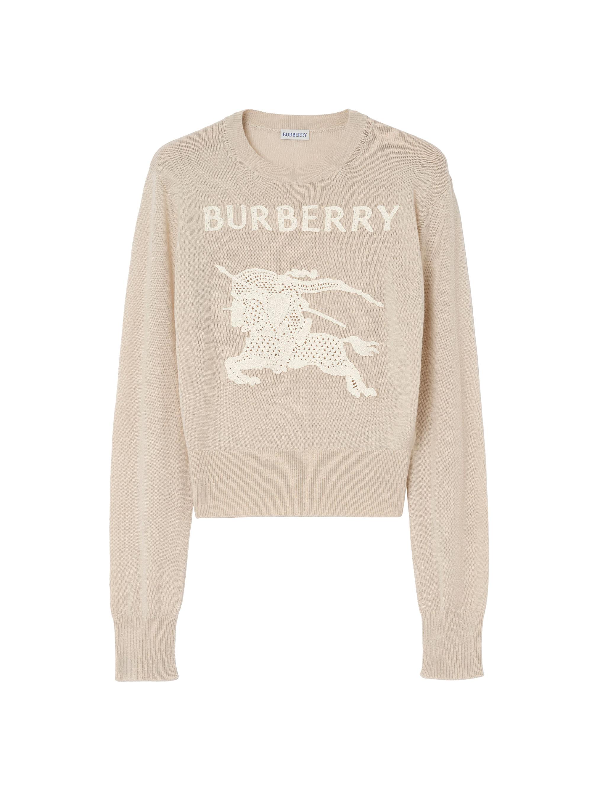 Burberry Women's EKD Cotton-Wool Sweater - Easel Beige