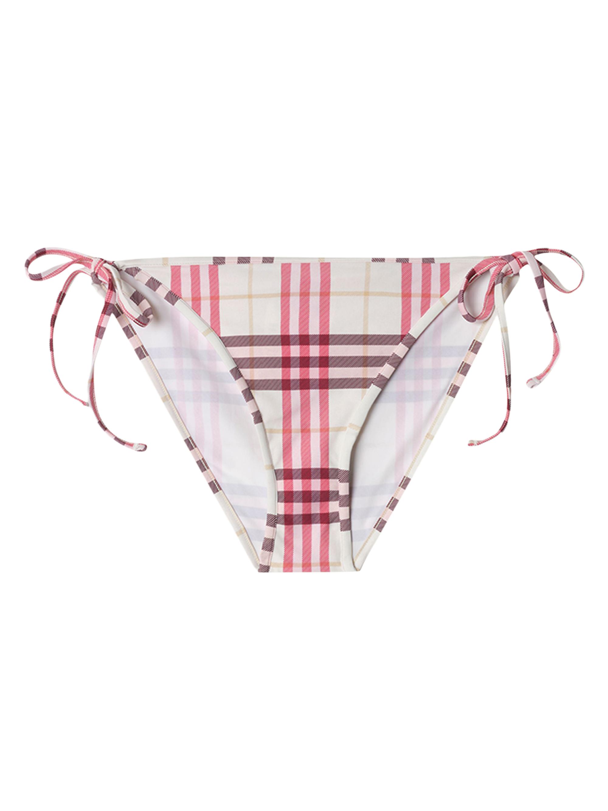 Burberry Women's Saide Check Bikini Bottom - Aubergine Purple