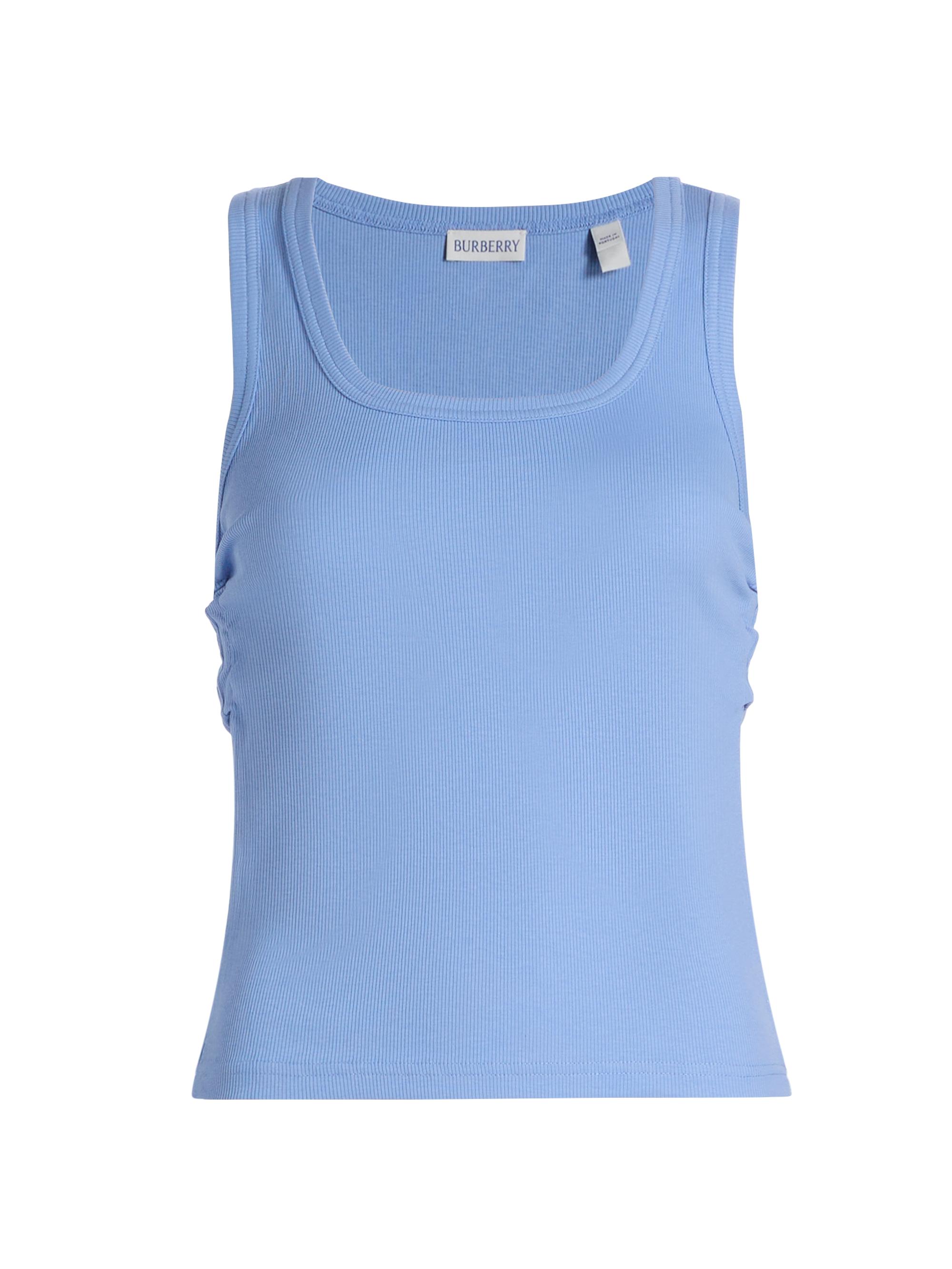 Burberry Women's Festival Stretch-Cotton Tank - Cornflower Blue
