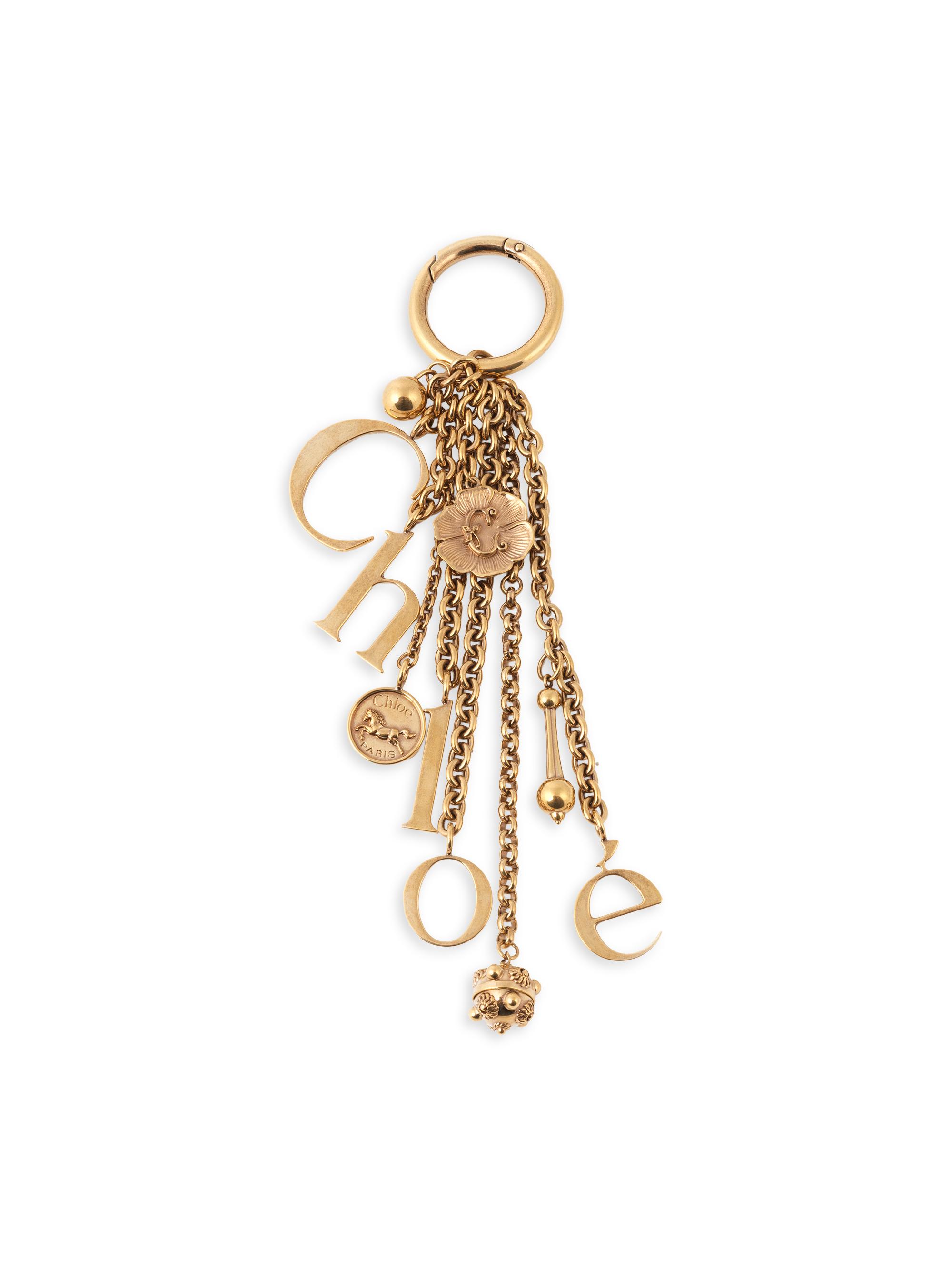 Chloé Women's Symbols Key Ring - Golden Brown
