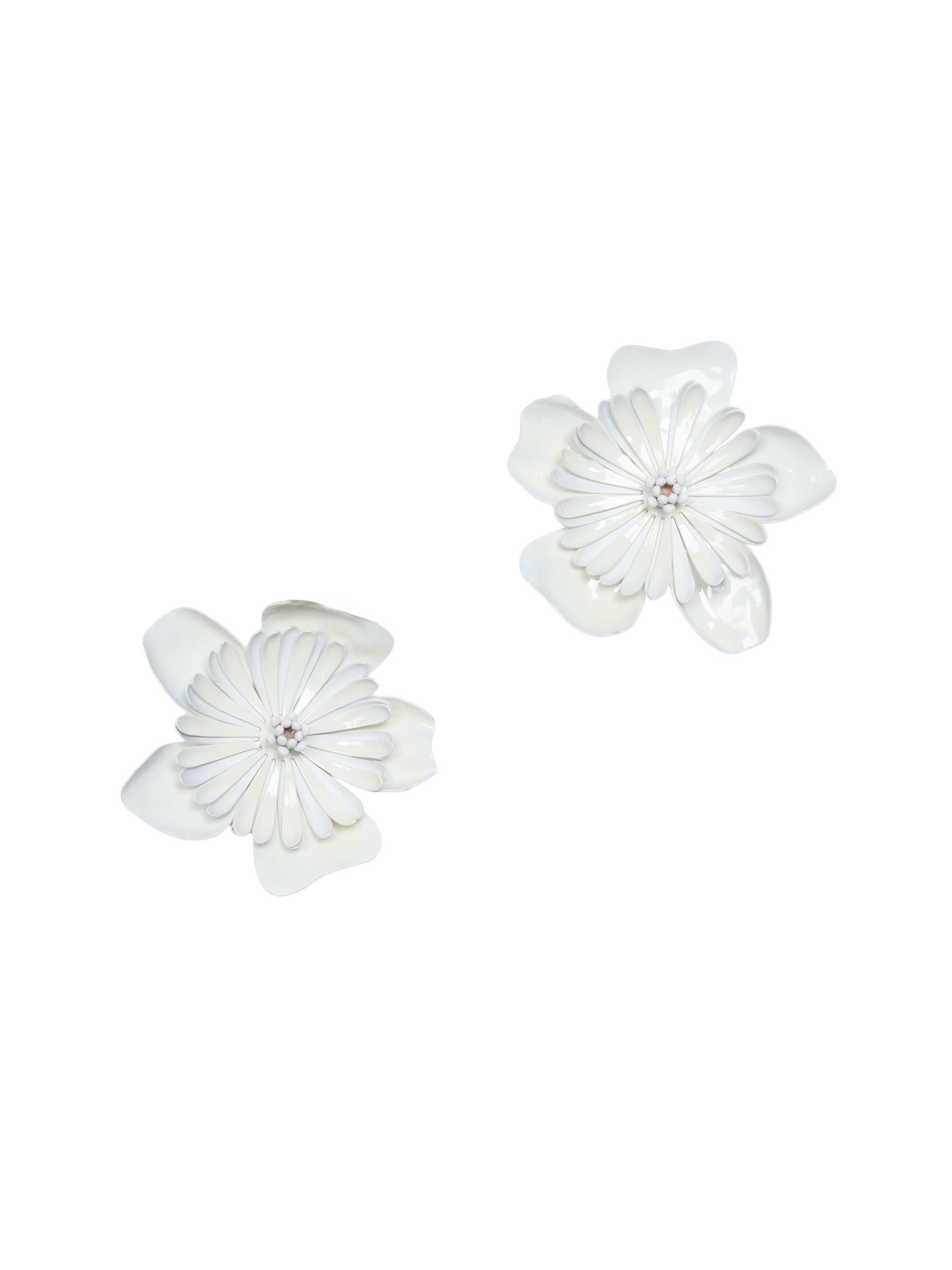 Chloé Women's Oversized Floral Stud Earrings - Cloudy White