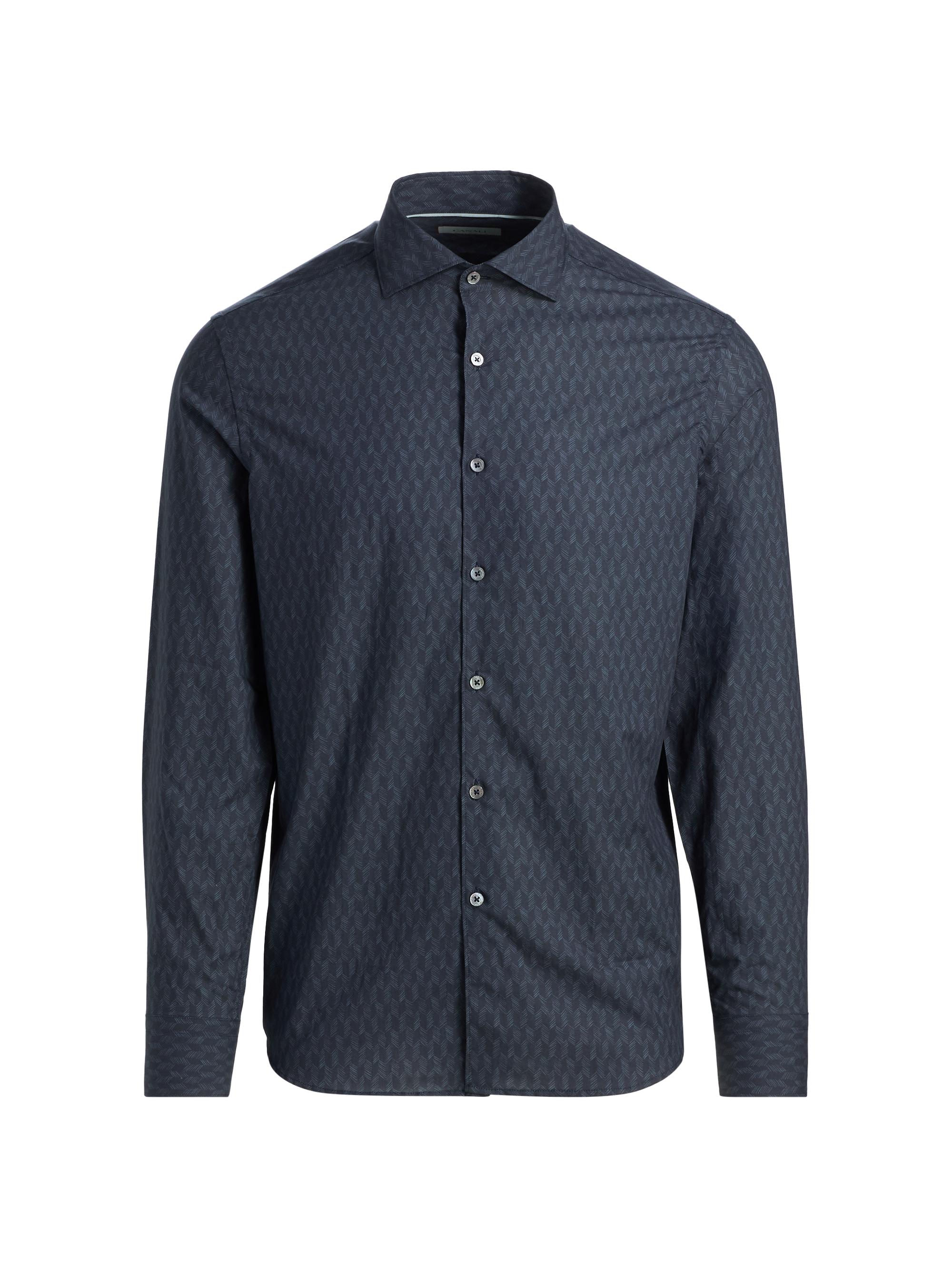 Canali Men's Tonal Frecchia Sport Shirt - Grey - Men's Clothing