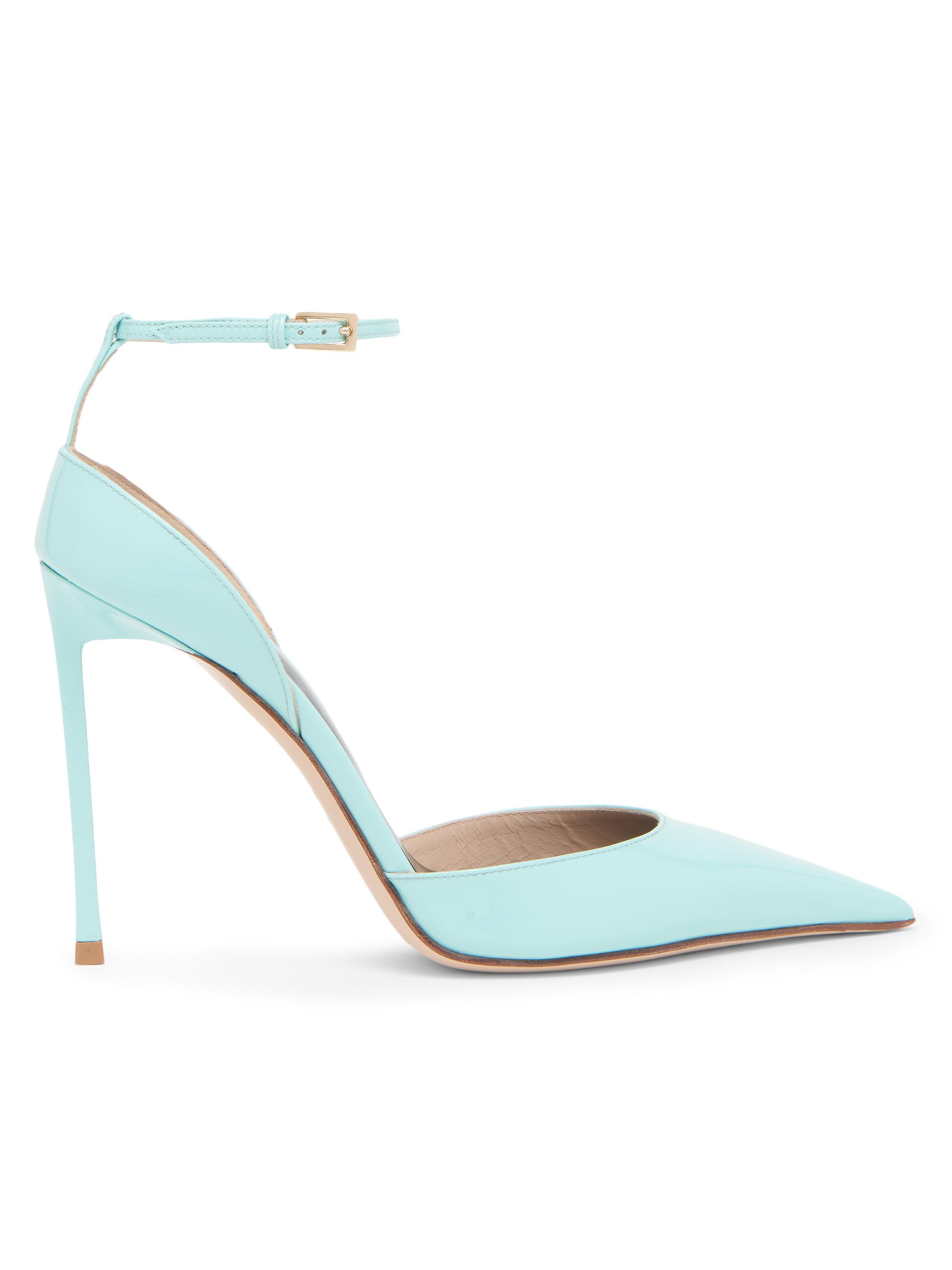 TOM FORD Women's 105MM Patent Leather Pumps - Aqua - Women's Shoes