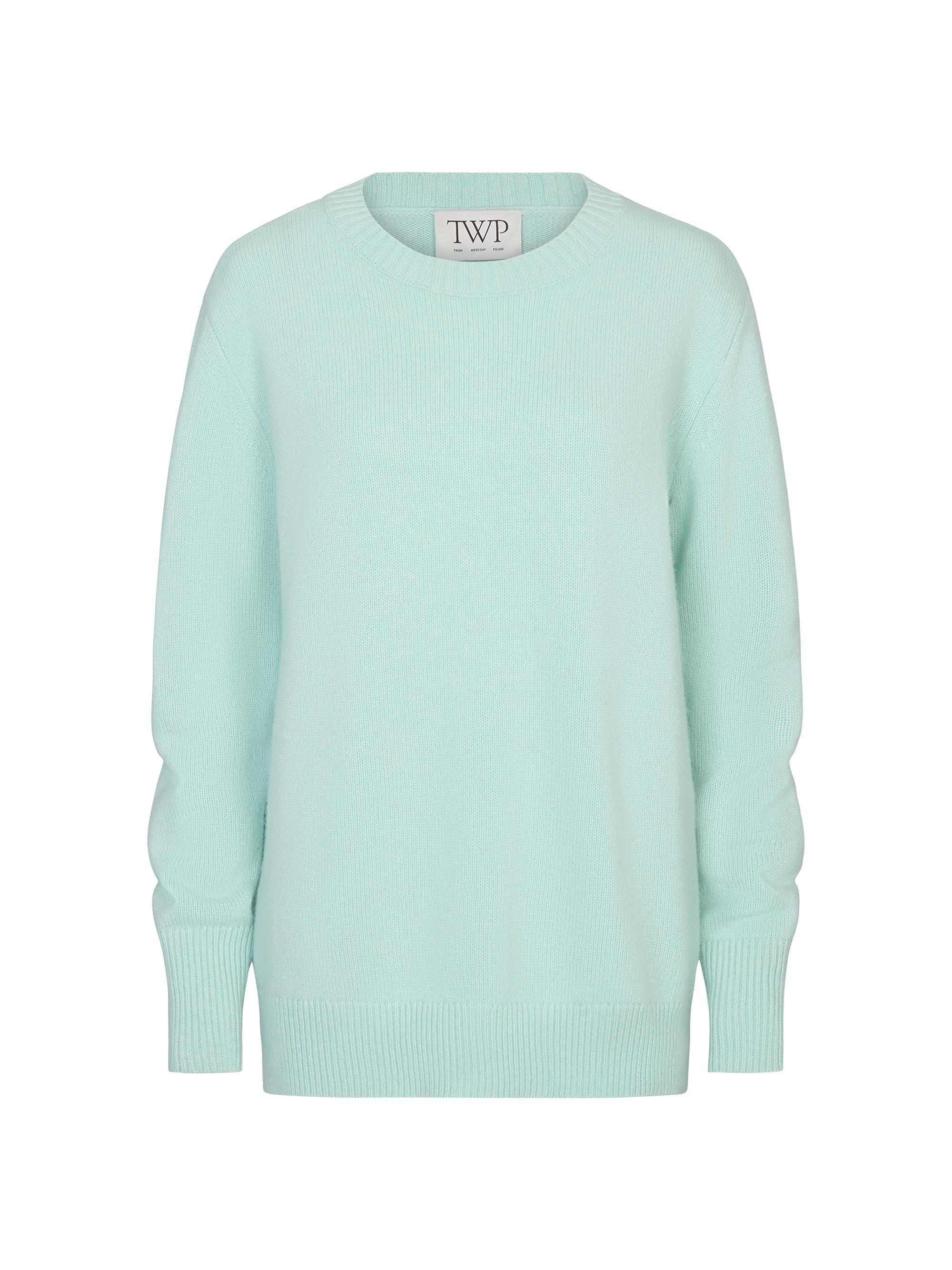TWP Women's Boy Cashmere Crewneck Sweater - Pale Aqua