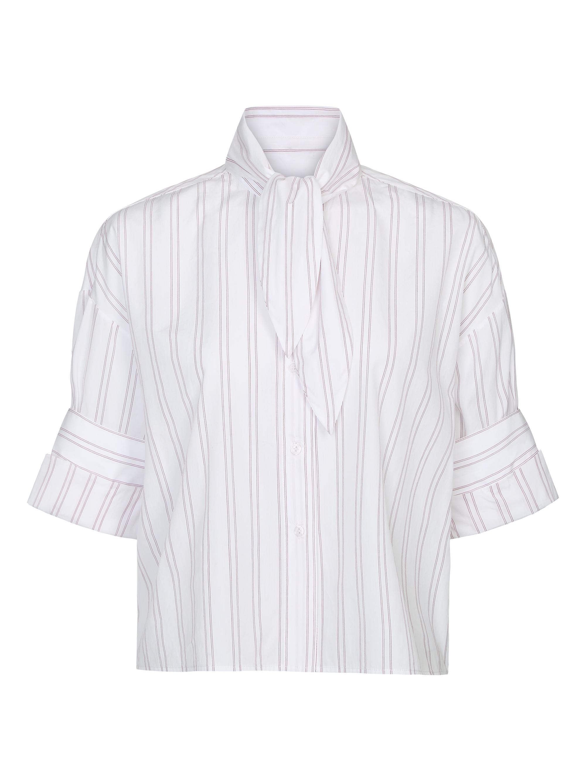 TWP Women's Tie One On Cotton Blouse - White Wine