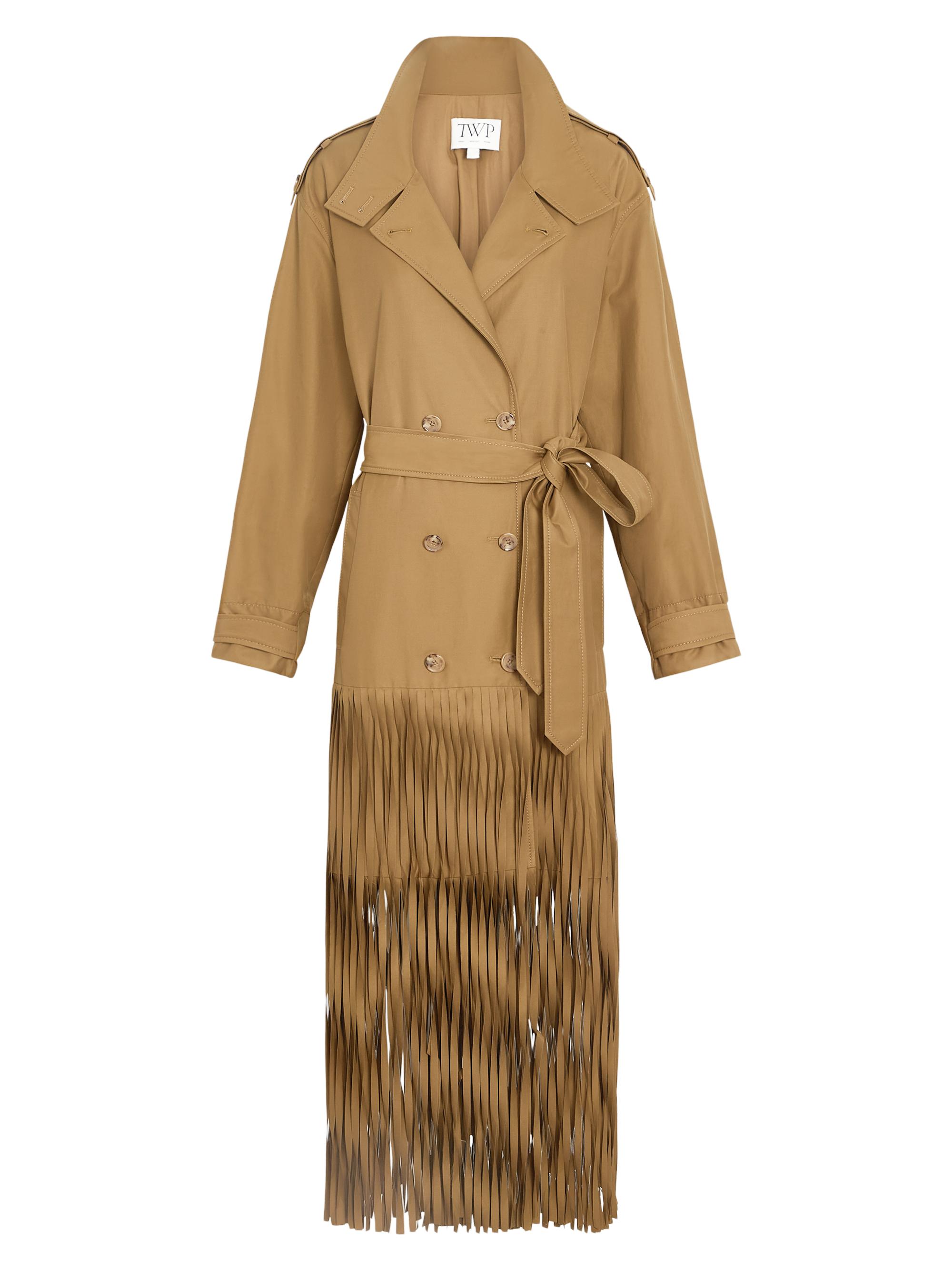 TWP Women's Fringe Benefit Trench Coat - British Khaki