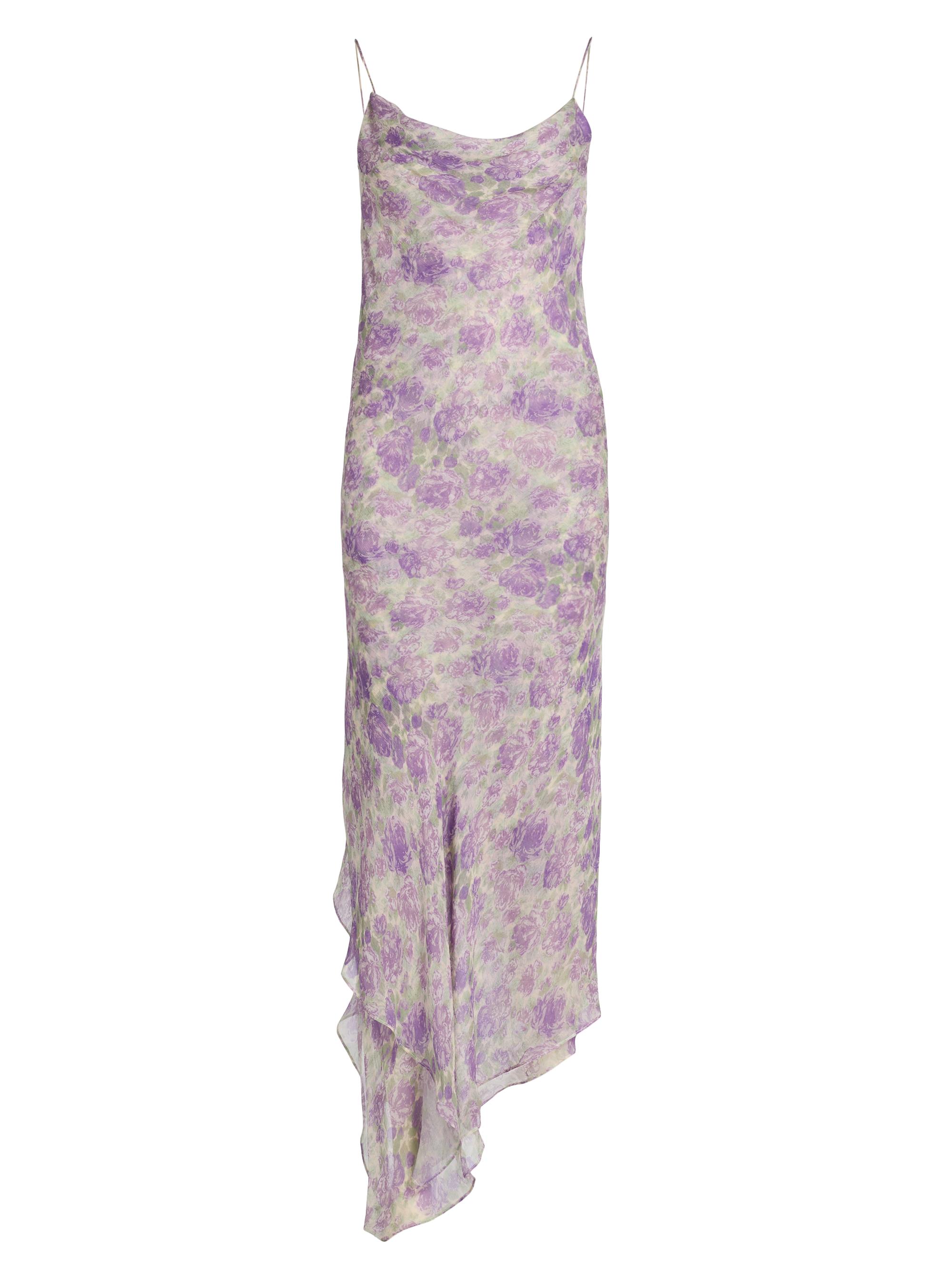 Ronny Kobo Women's Kaa Floral Print Midi-Slipdress - Purple Multi