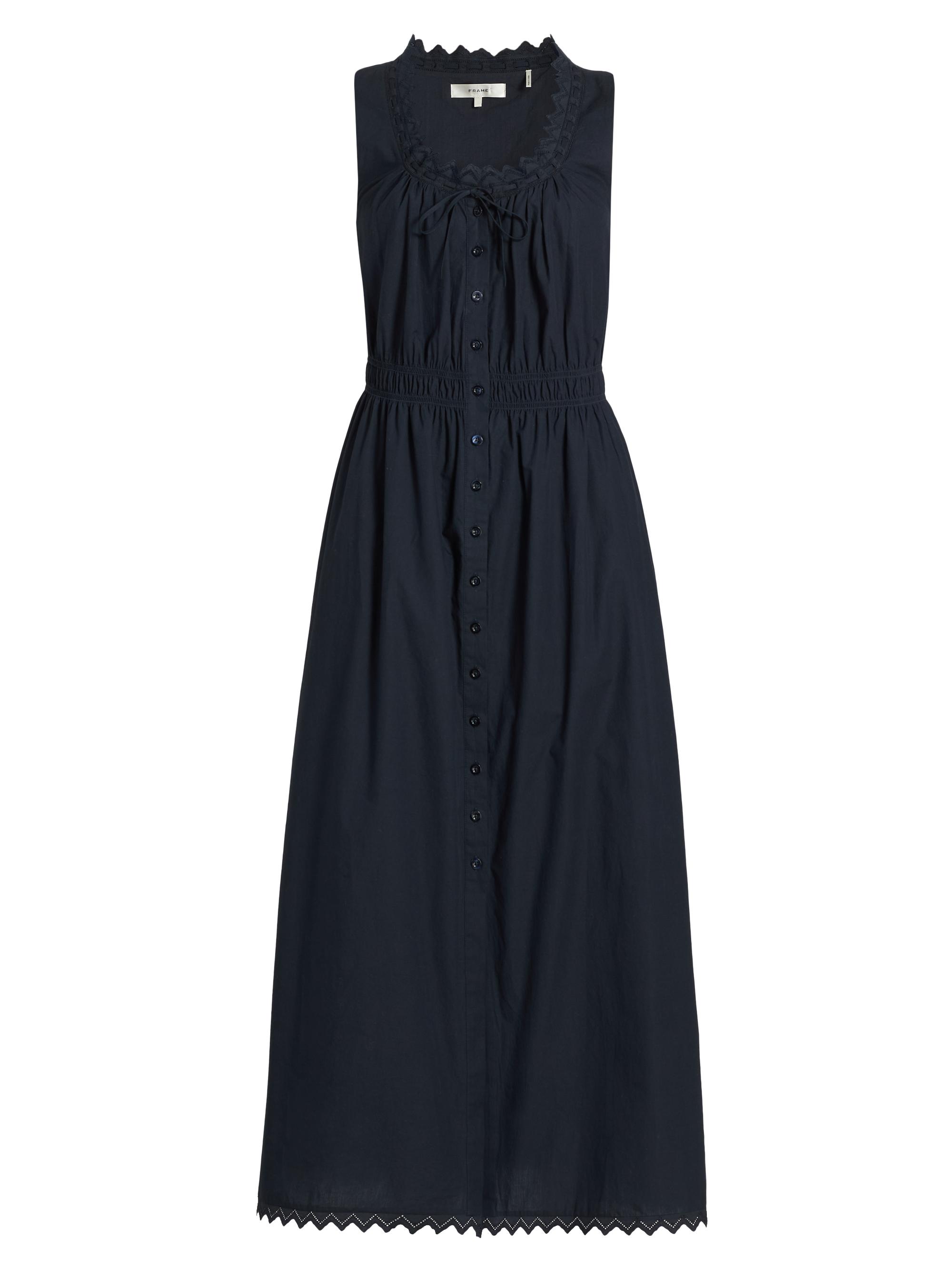 FRAME Women's The Serene Cotton Midi-Dress - Navy