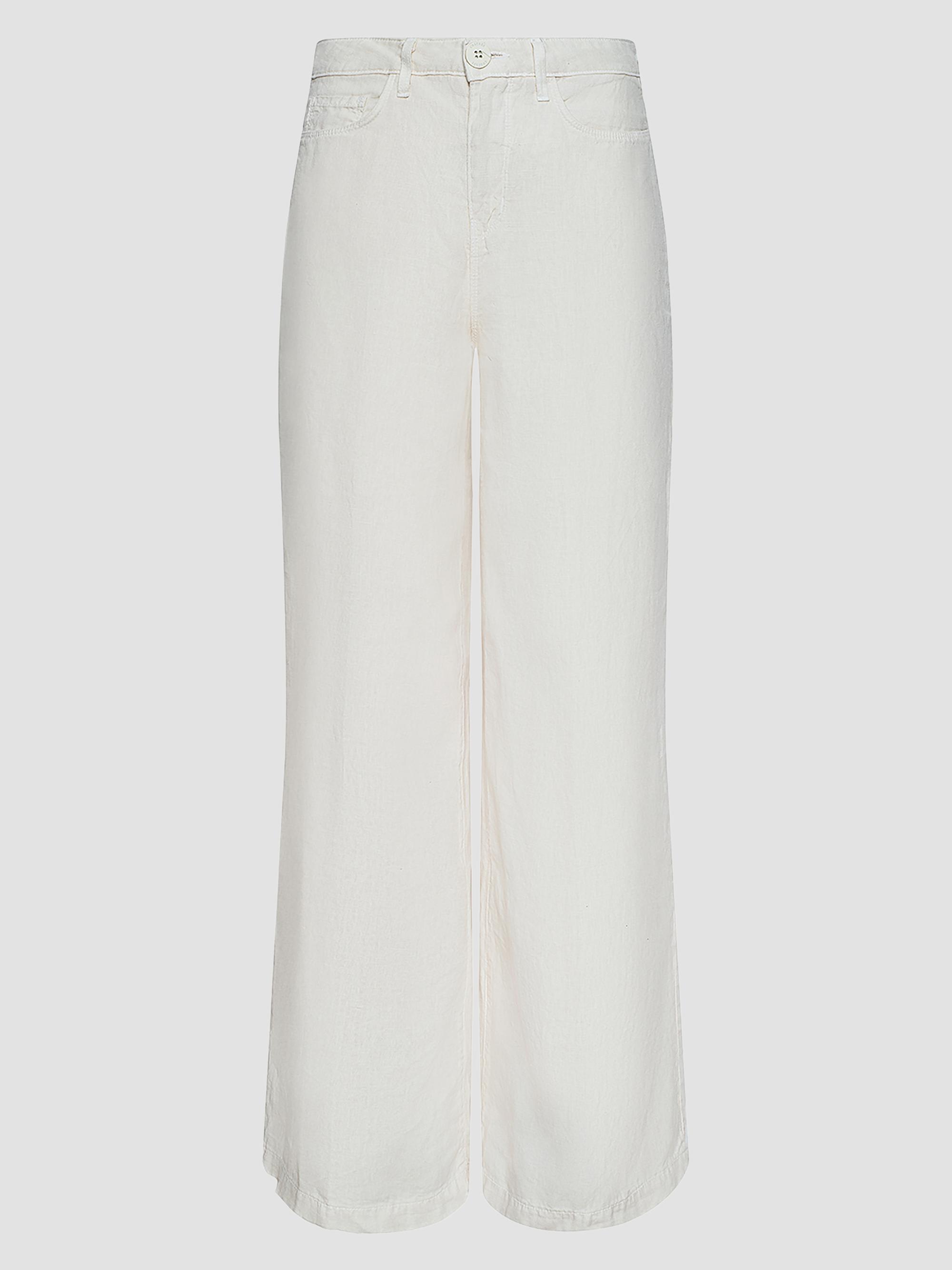 L'AGENCE Women's Amara Linen High-Rise Wide-Leg Pants - Vintage White