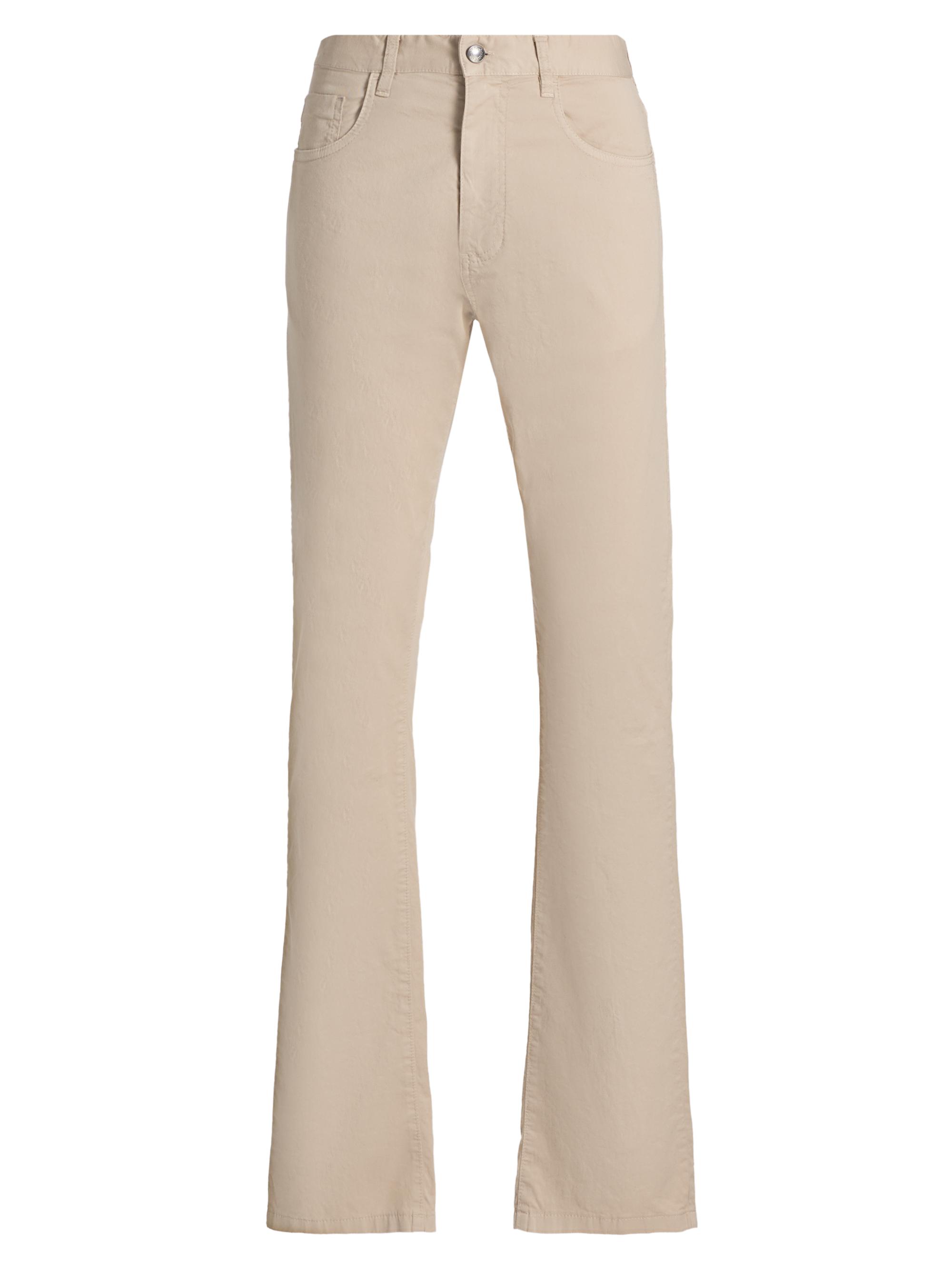 Canali Men's Stretch-Cotton 5-Pocket Pants - Tan