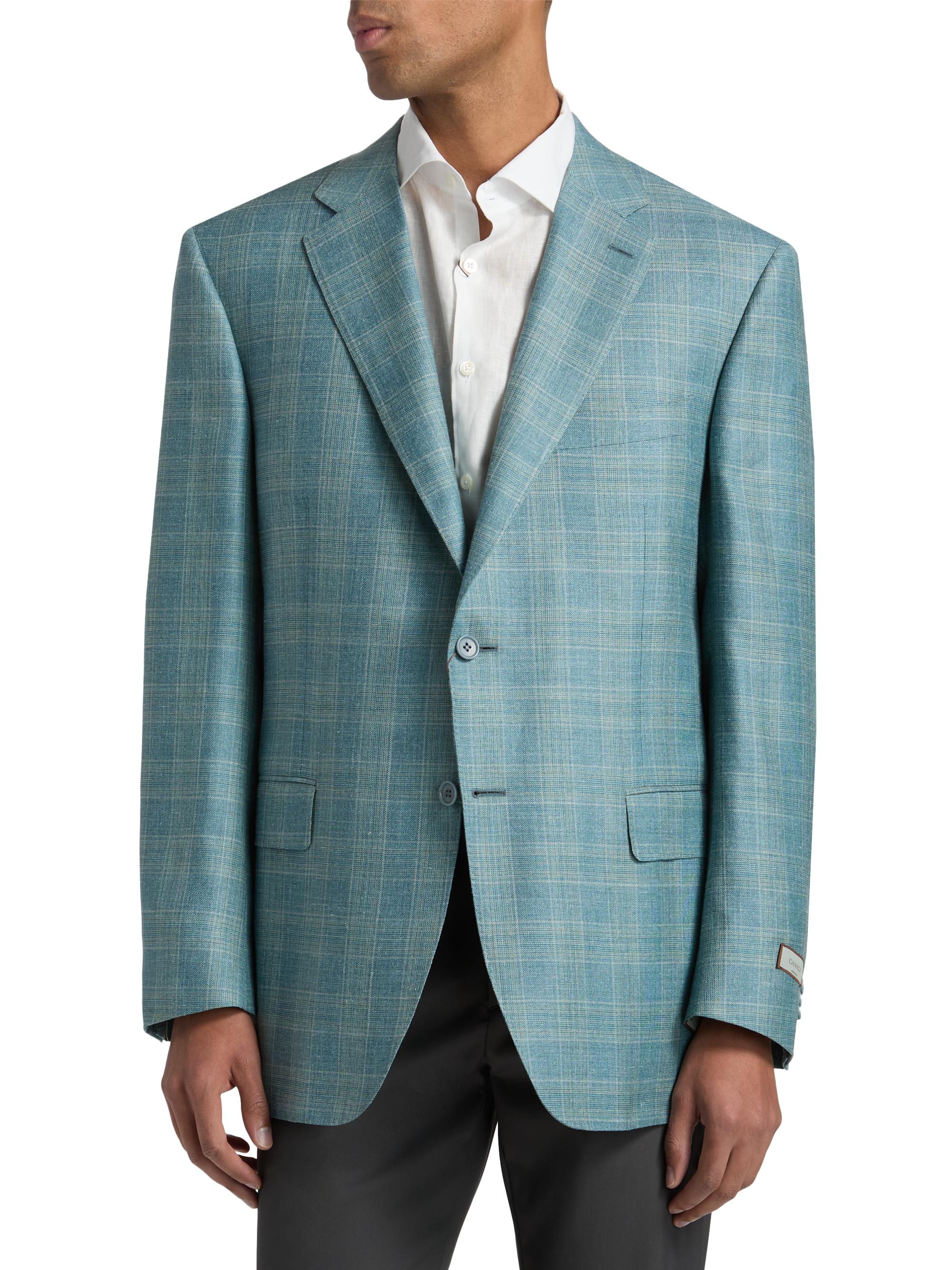 Canali Siena Textured Plaid Wool-Blend Sport Coat | Saks Fifth Avenue