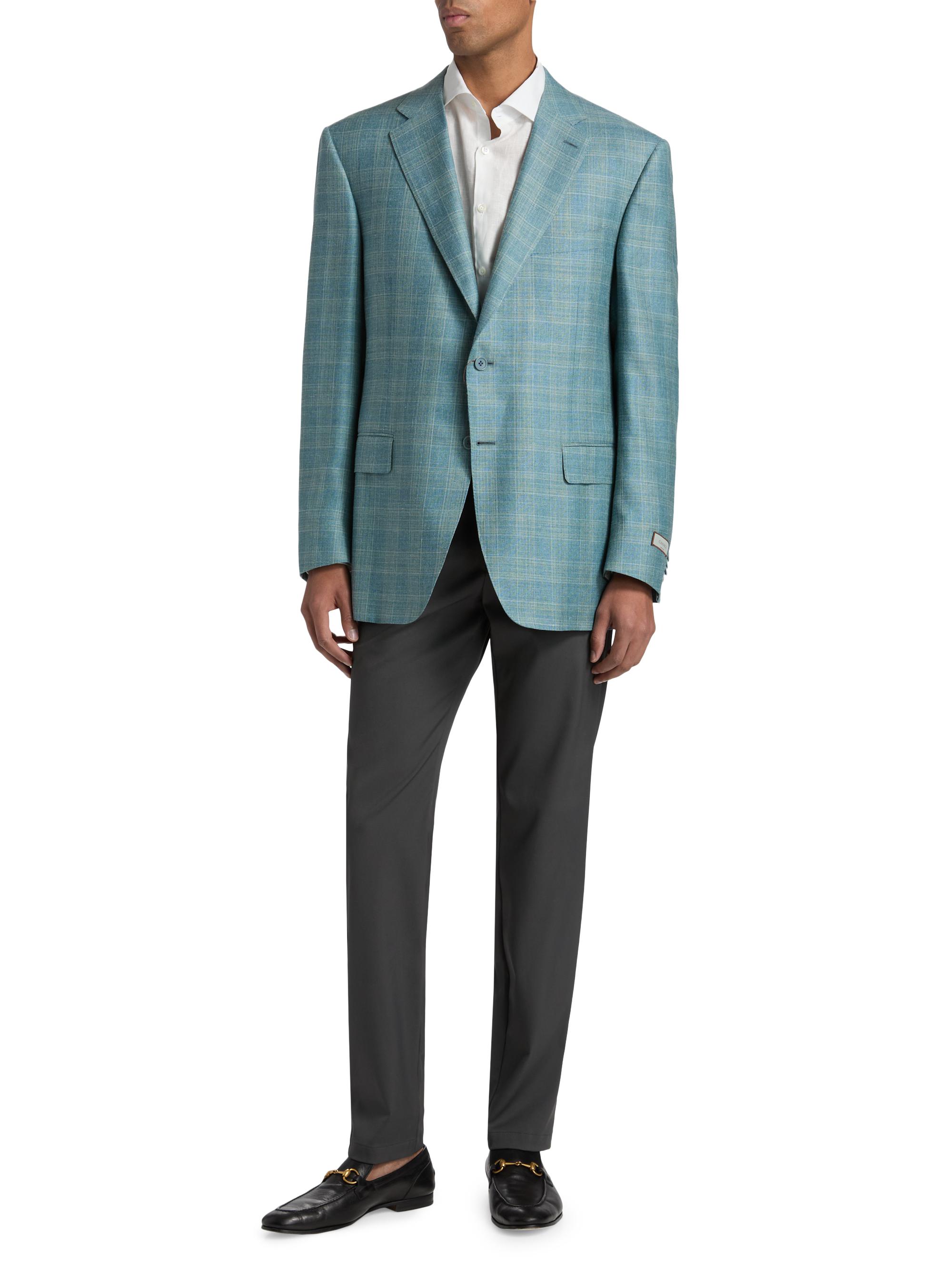 Canali Siena Textured Plaid Wool-Blend Sport Coat | Saks Fifth Avenue