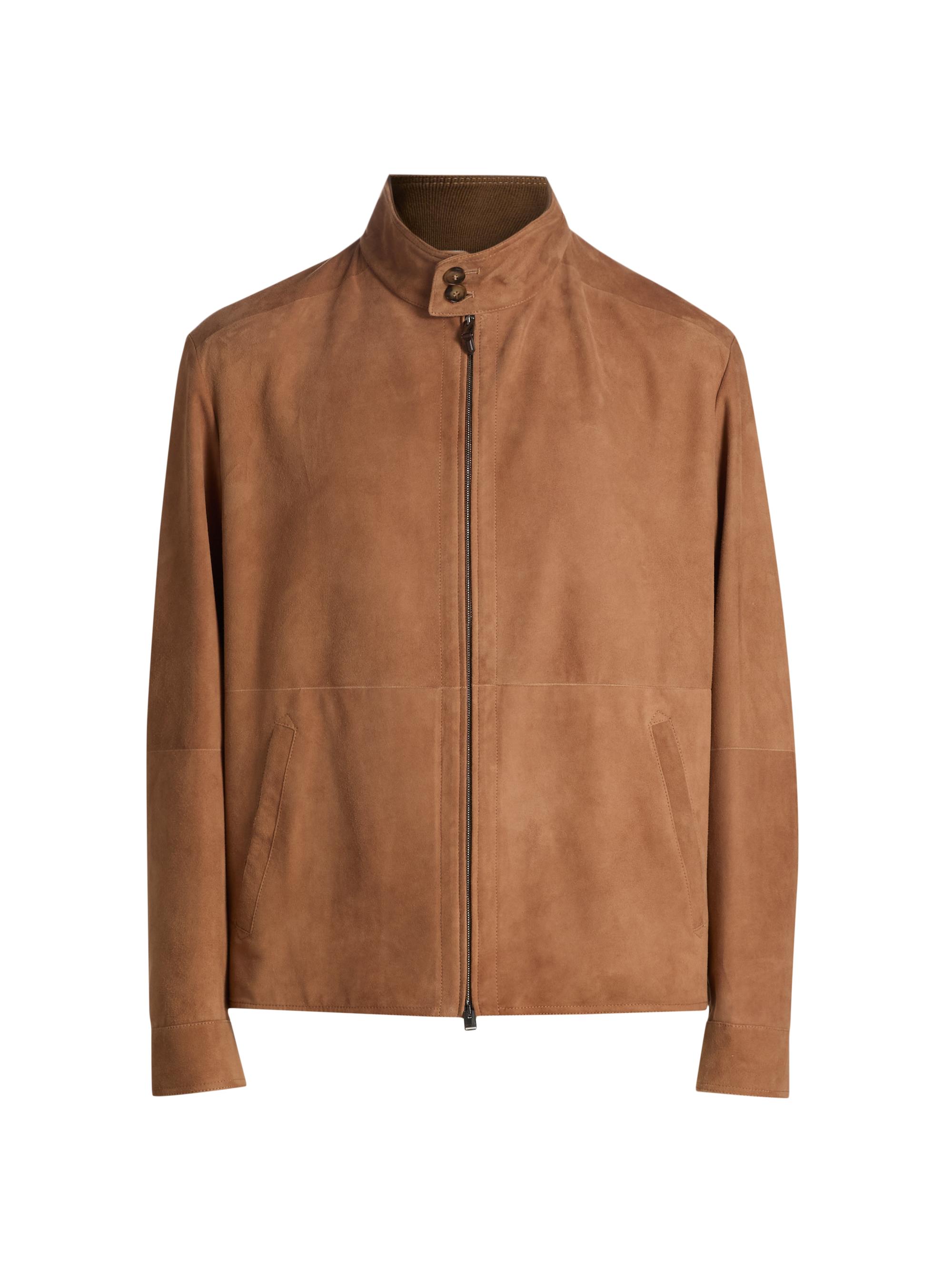 Canali Men's Suede Jacket - Brown