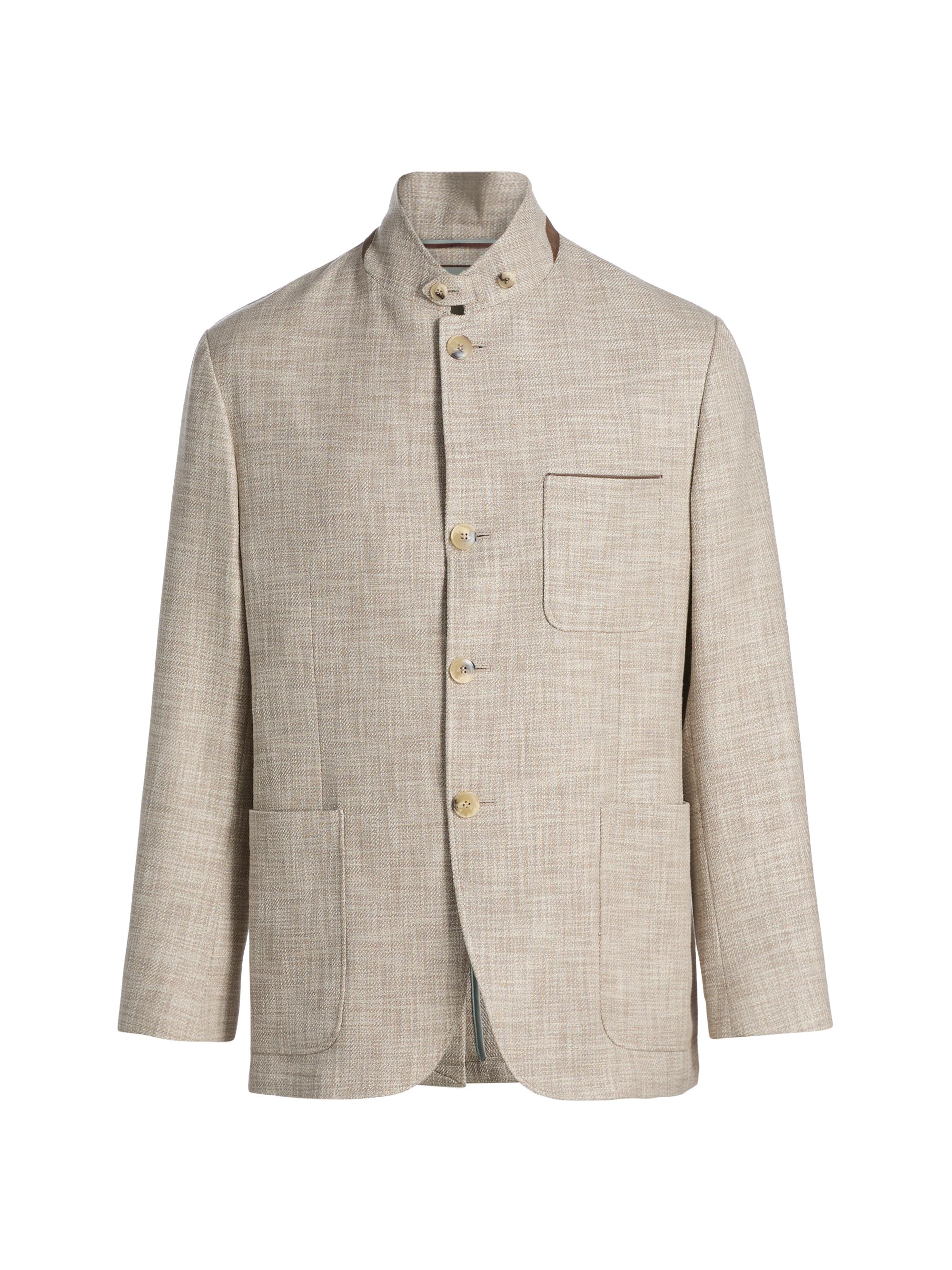 Canali Men's Bruma Textured-Weave Hybrid Patch Jacket - Tan