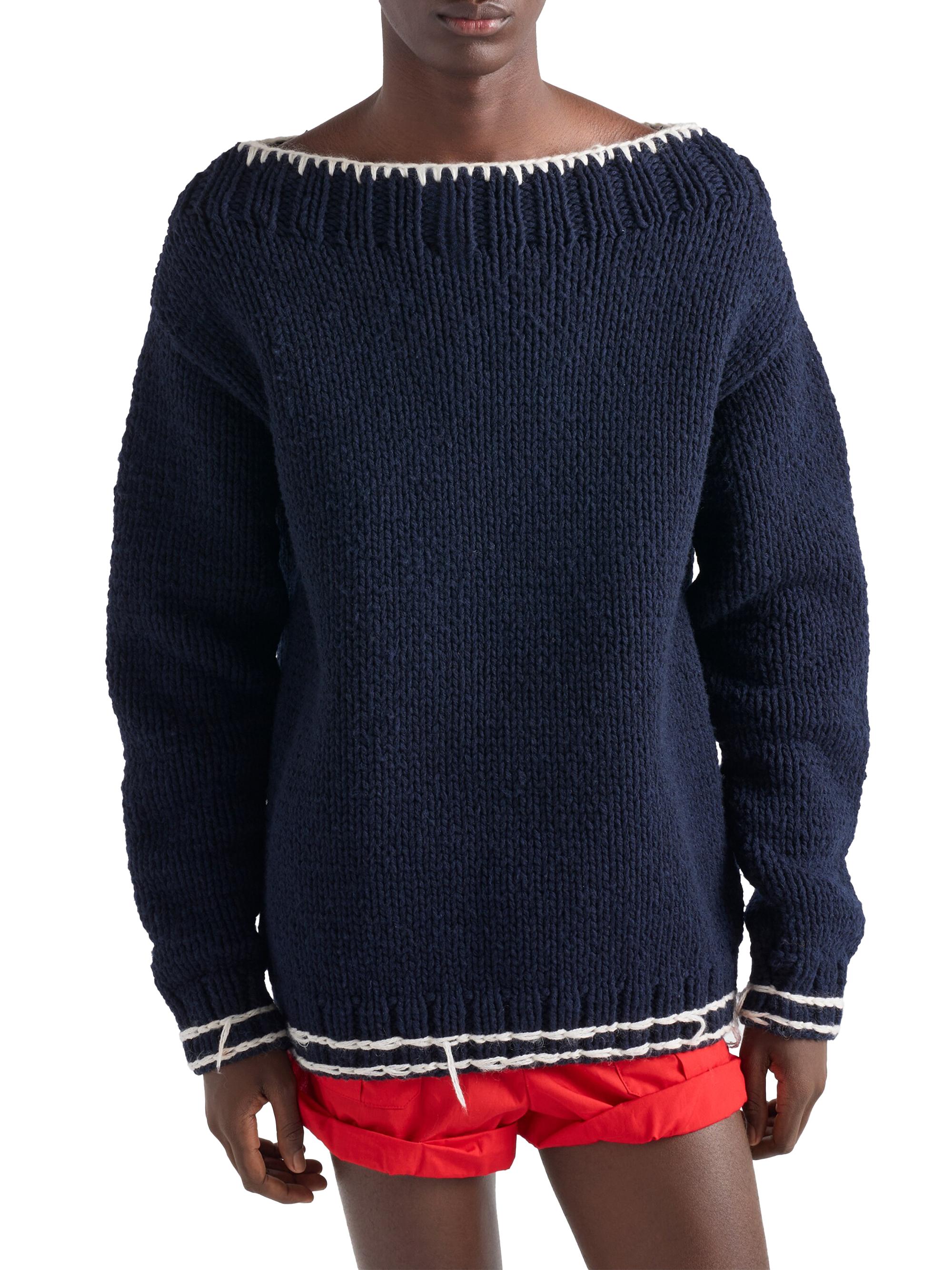 Prada Wool Boat-Neck Sweater | Saks Fifth Avenue
