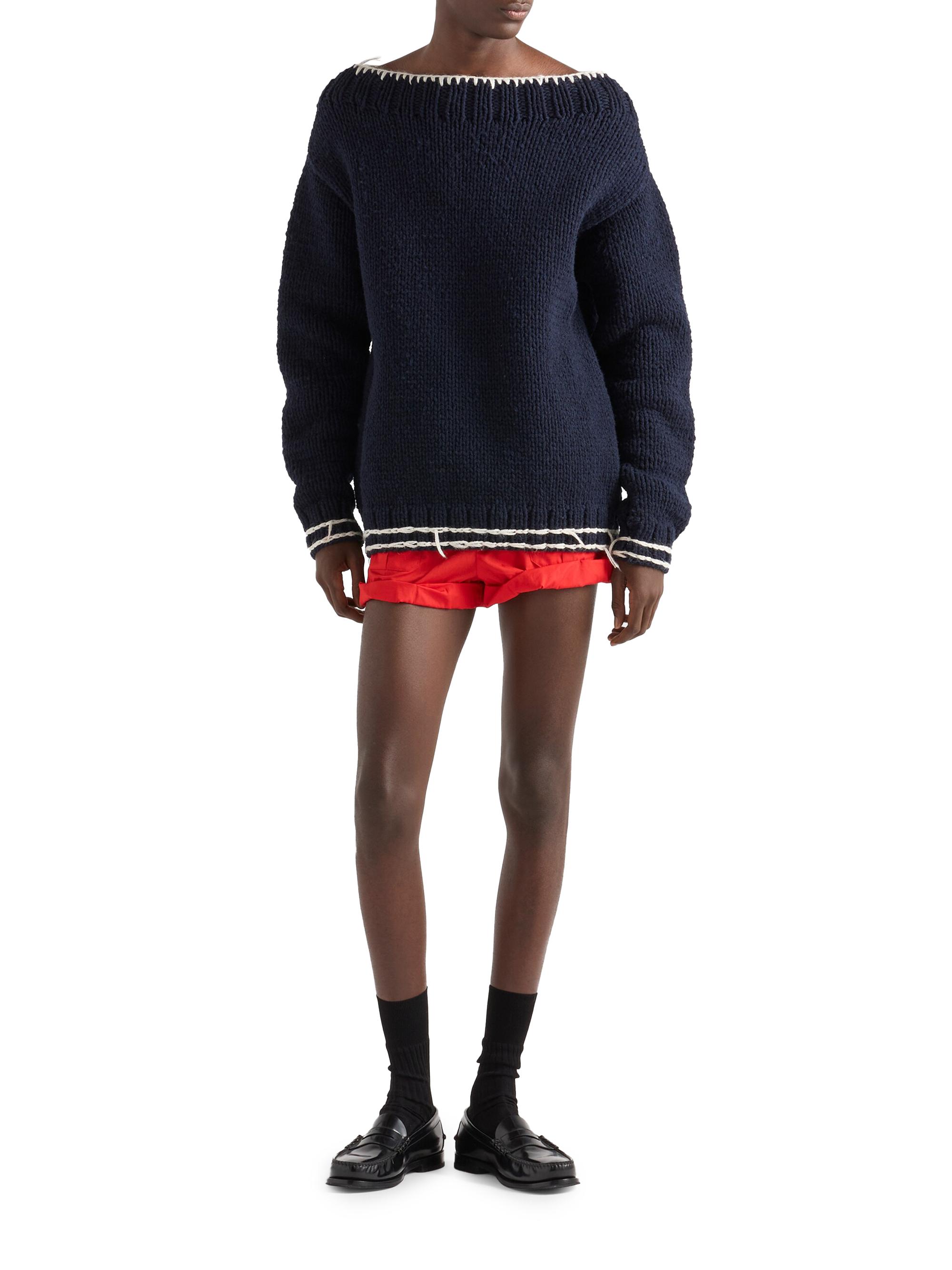 Prada Wool Boat-Neck Sweater | Saks Fifth Avenue