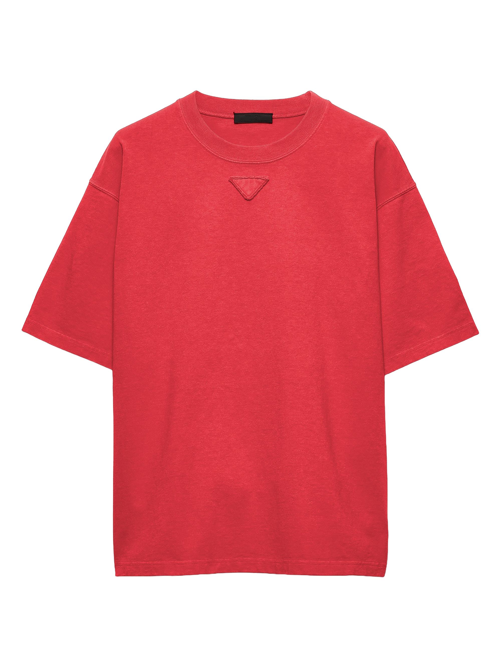 Prada Men's Cotton T-Shirt - Red