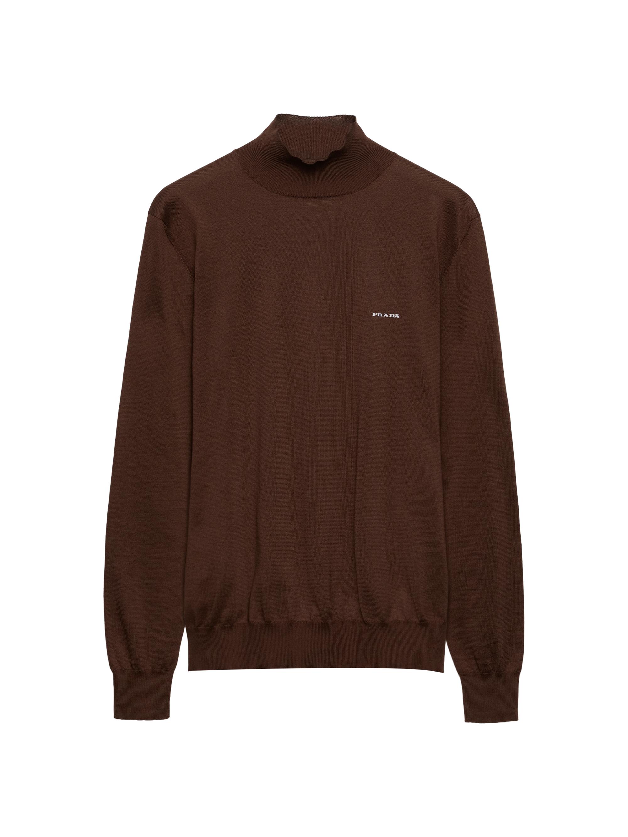 Prada Men's Cotton Turtleneck Sweater - Brown