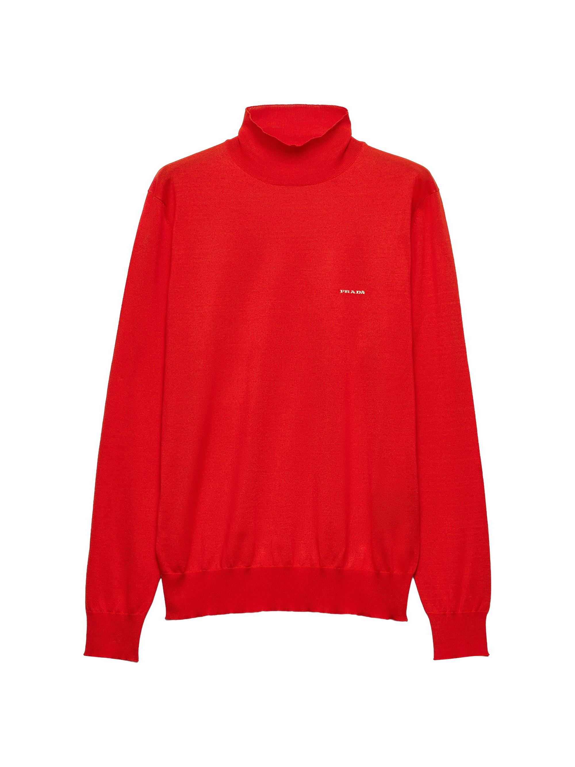 Prada Men's Cotton Turtleneck Sweater - Red