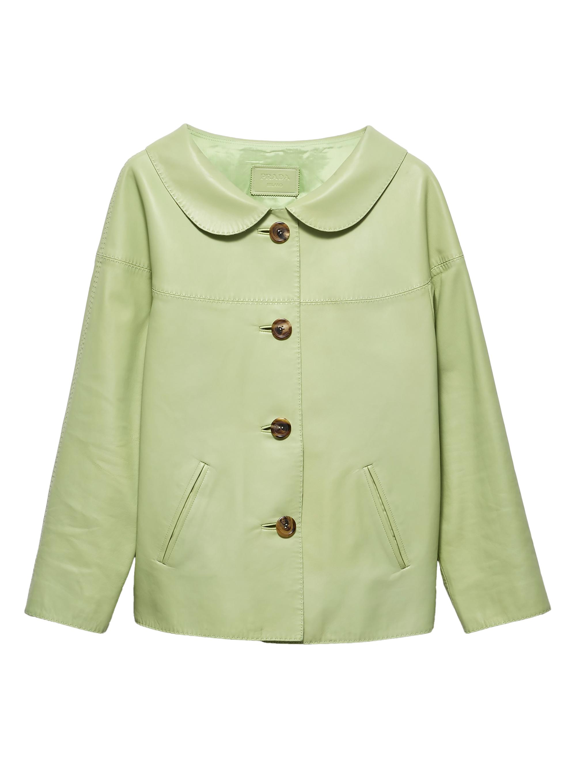Prada Women's Nappa Leather Jacket - Green