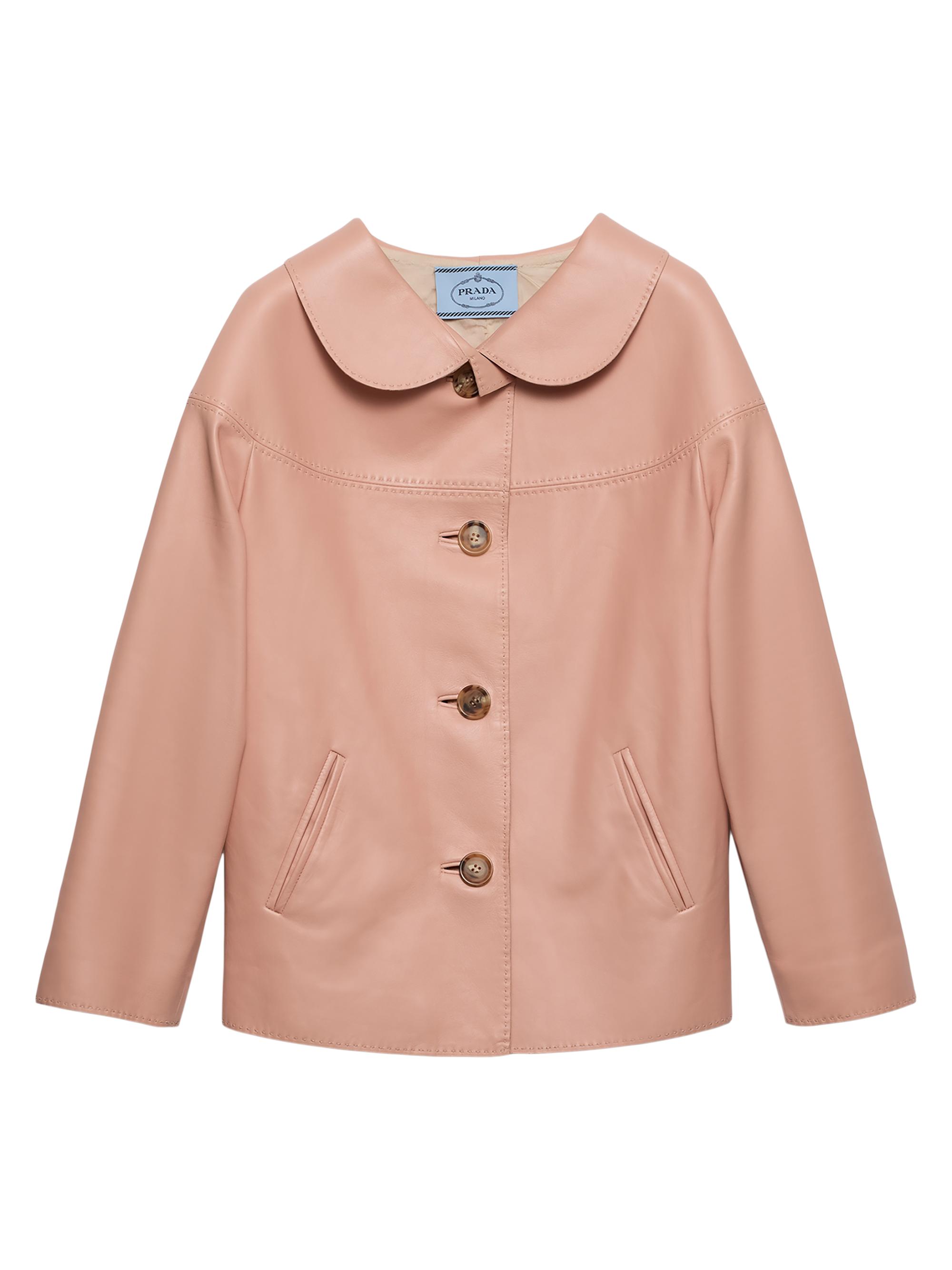 Prada Women's Nappa Leather Jacket - Orange