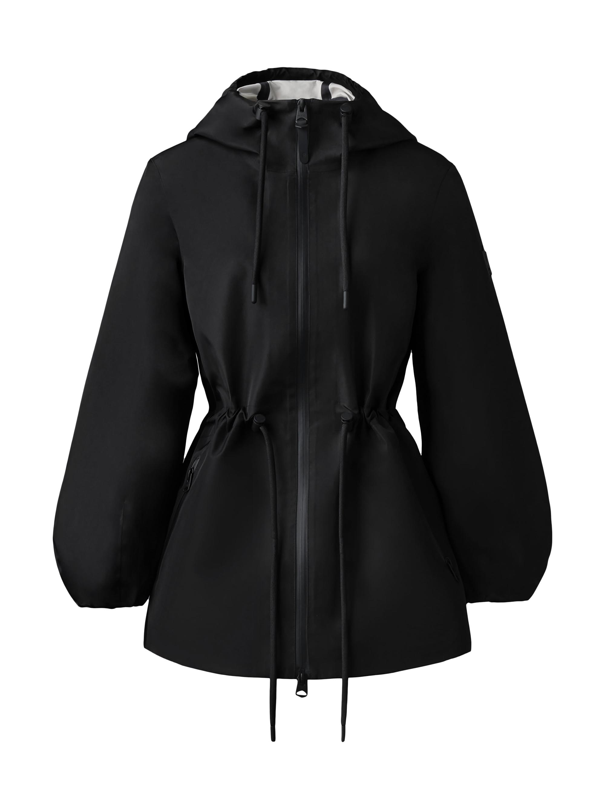 Mackage Women's Kalea-Z Hooded Rain Jacket - Black Trench