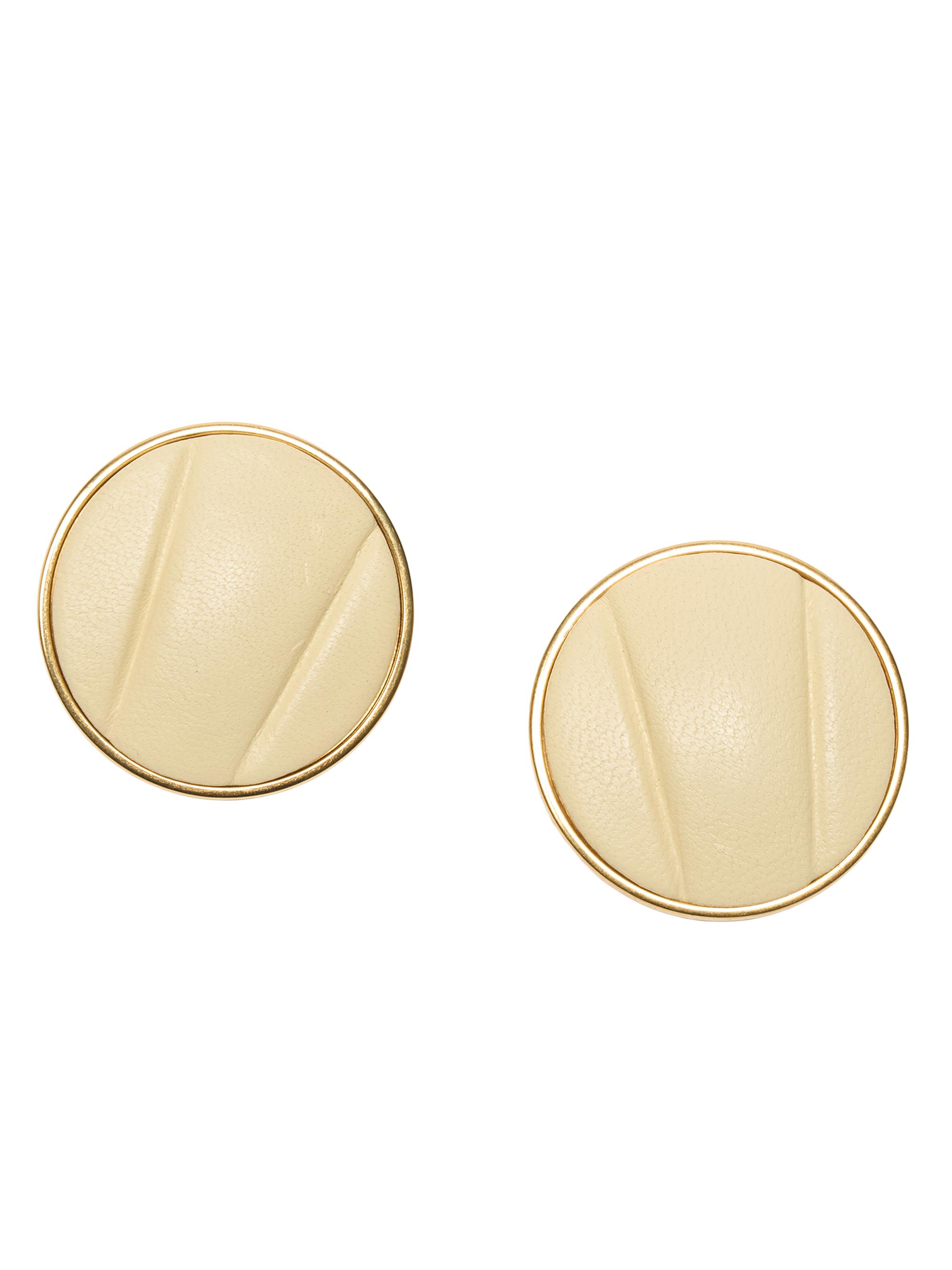 Chloé Women's Pleated Stud Earrings - Soft Powder