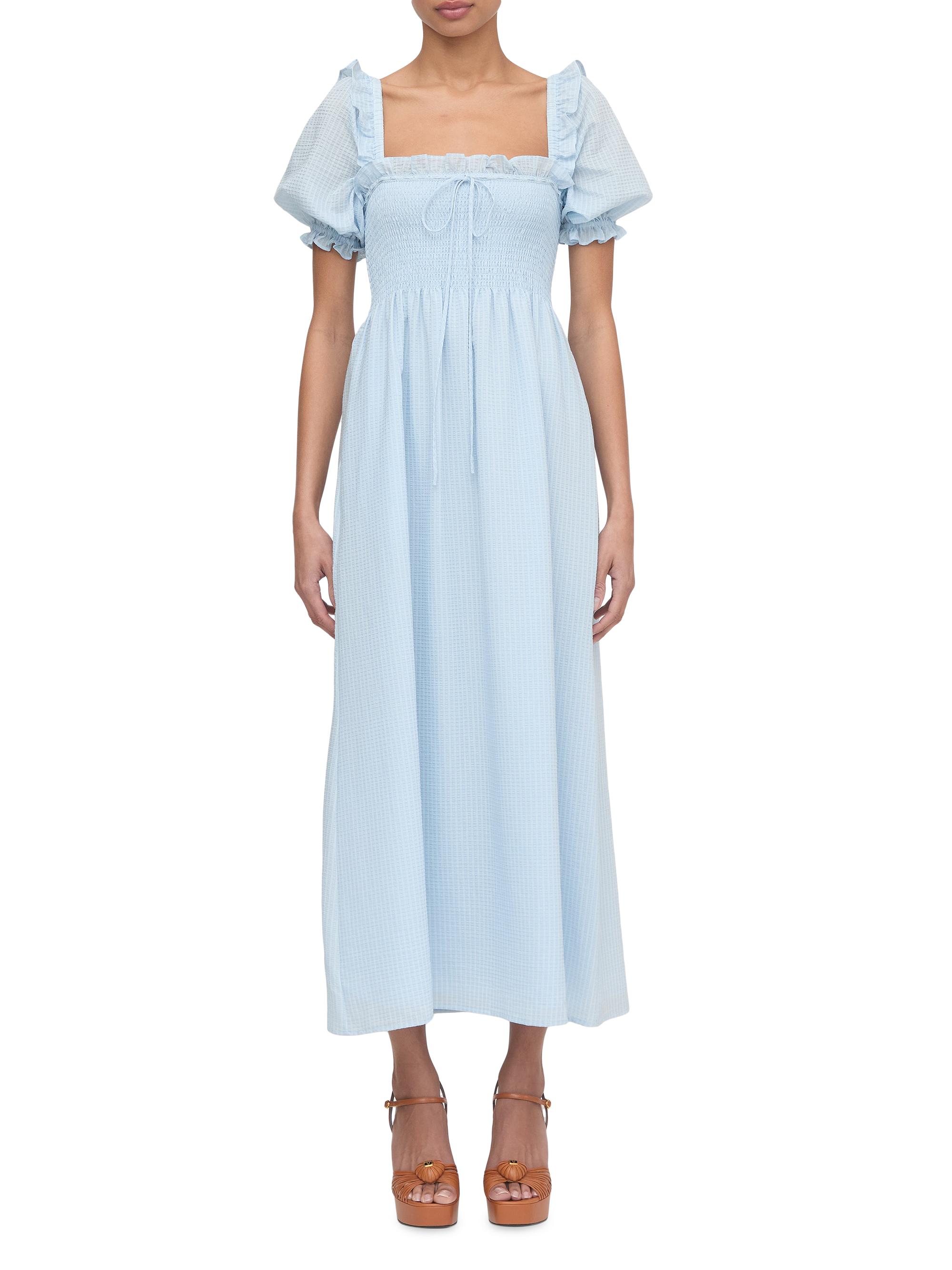 Hill House Home Women's The Scarlett Midi Nap Dress - Pale Blue - Size Large