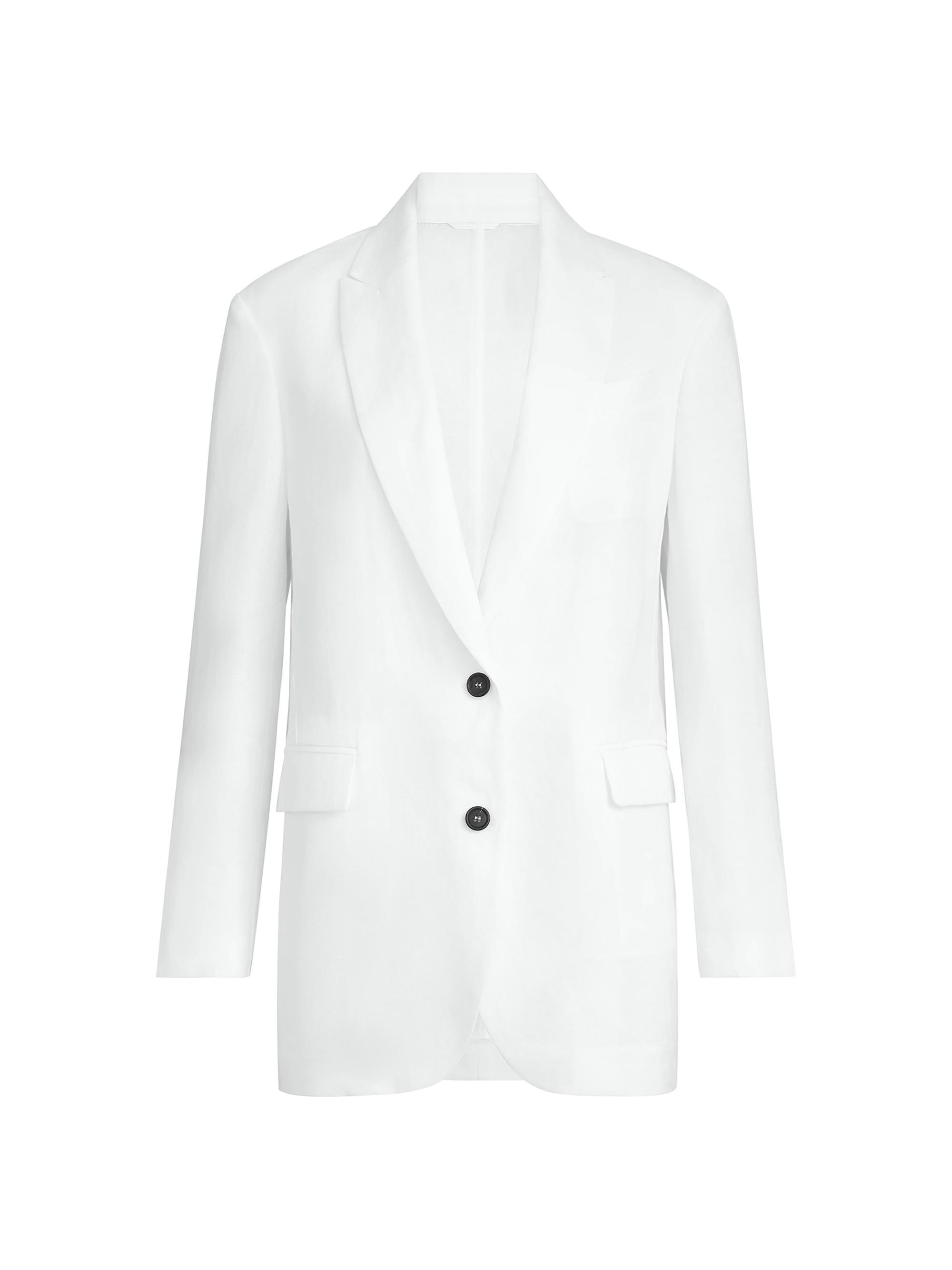 Brunello Cucinelli Women's Cotton Blazer with Monili - White