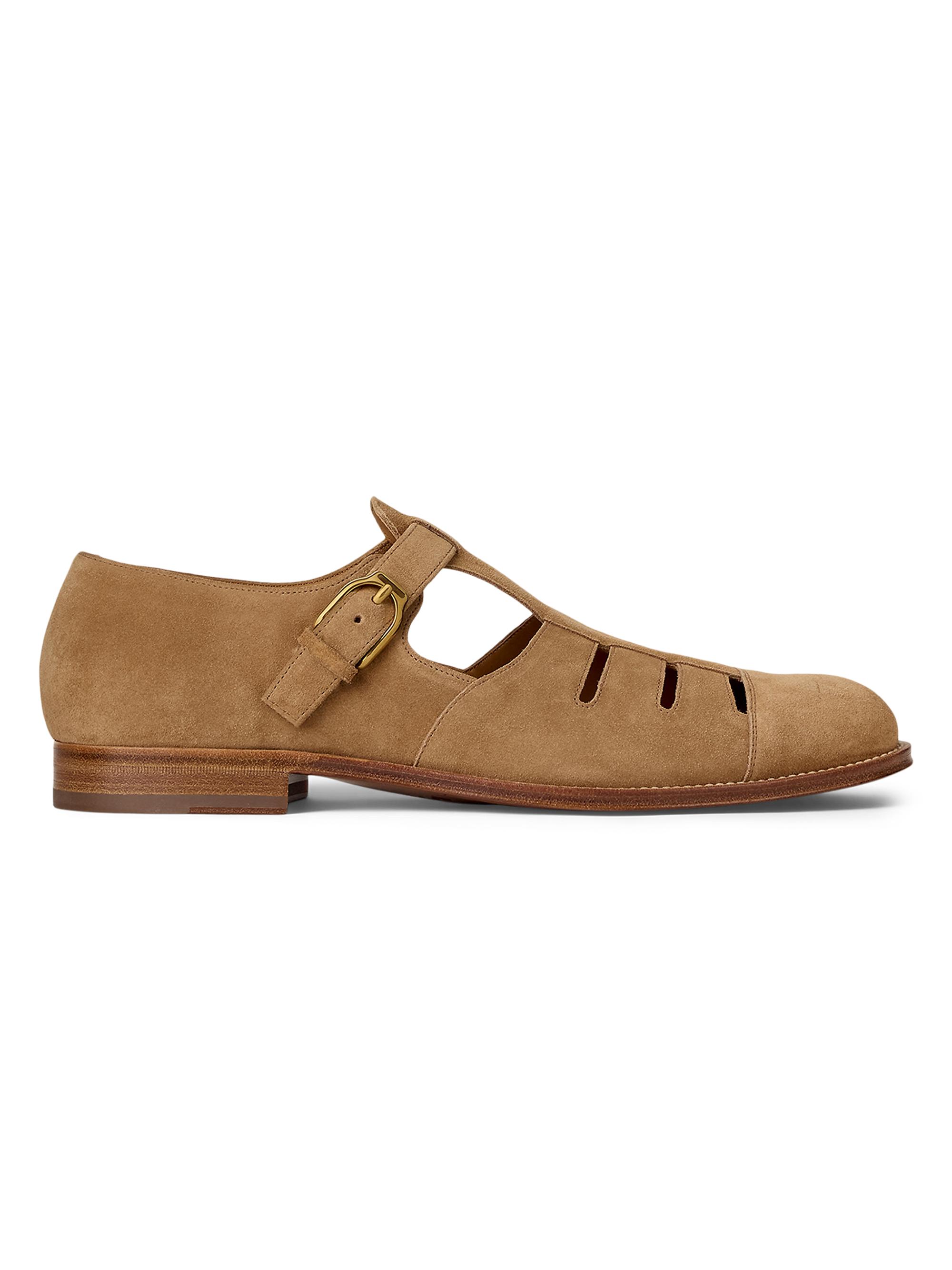 Ralph Lauren Purple Label Fisherman Burnished Leather Sandals