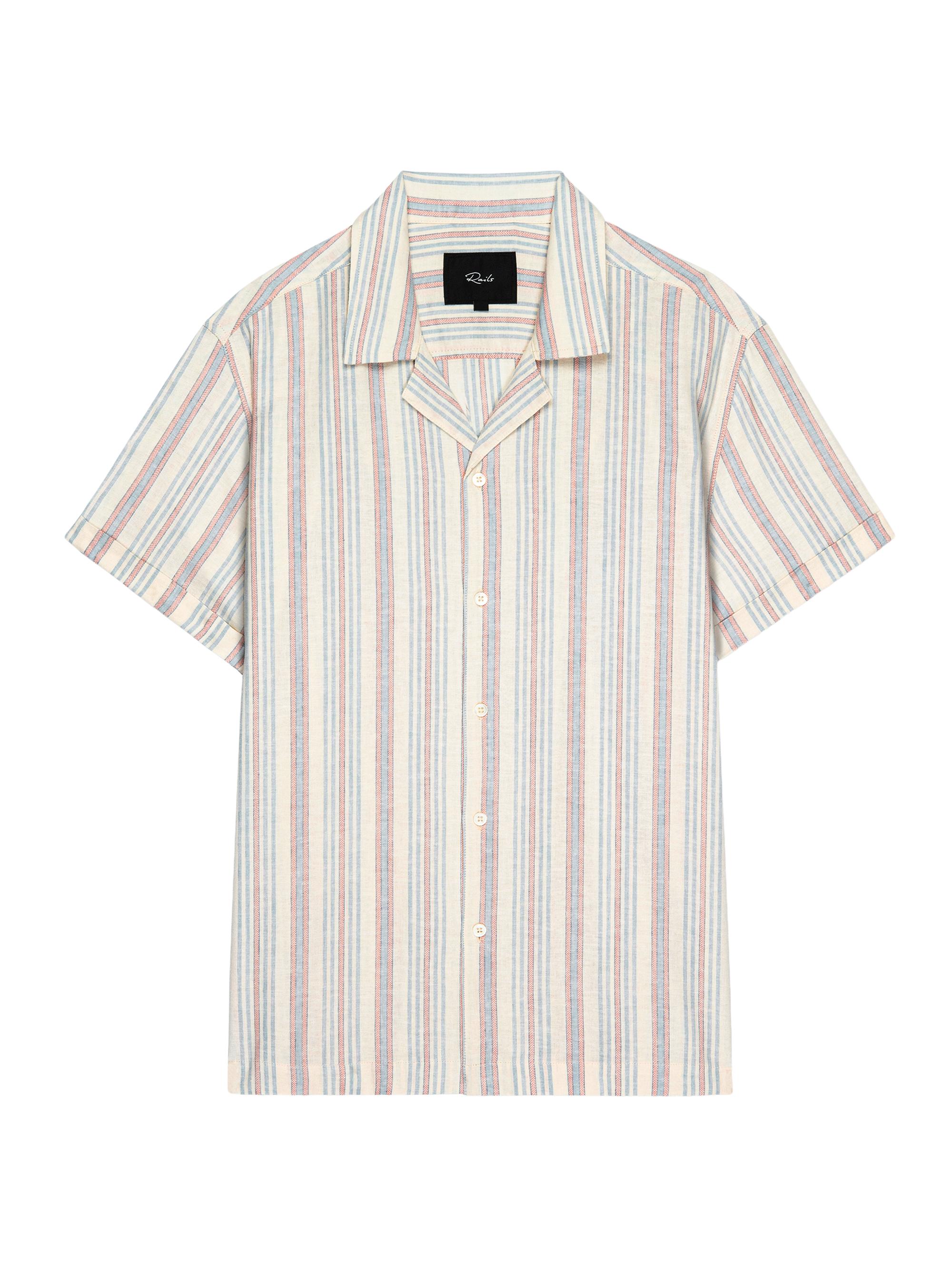 Rails Men's Amalfi Striped Camp Shirt - Amalfi Stripe