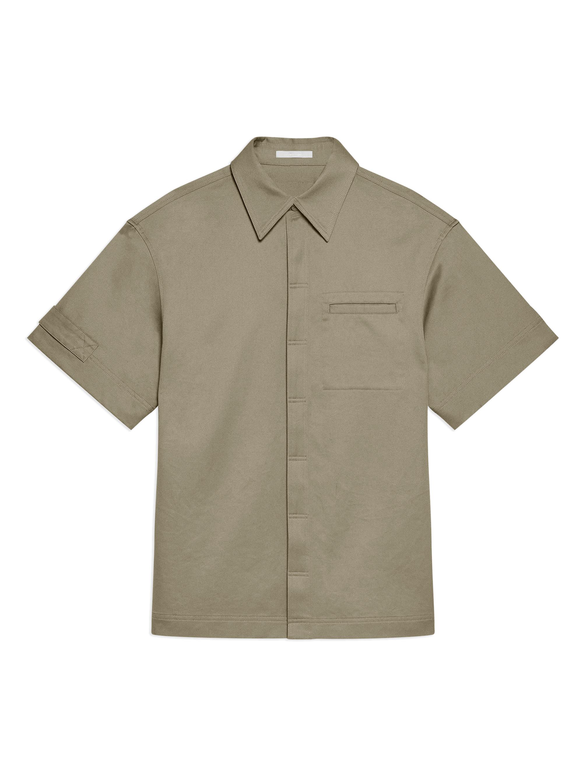 Helmut Lang Men's Loop Tape Cotton Shirt - Vetiver