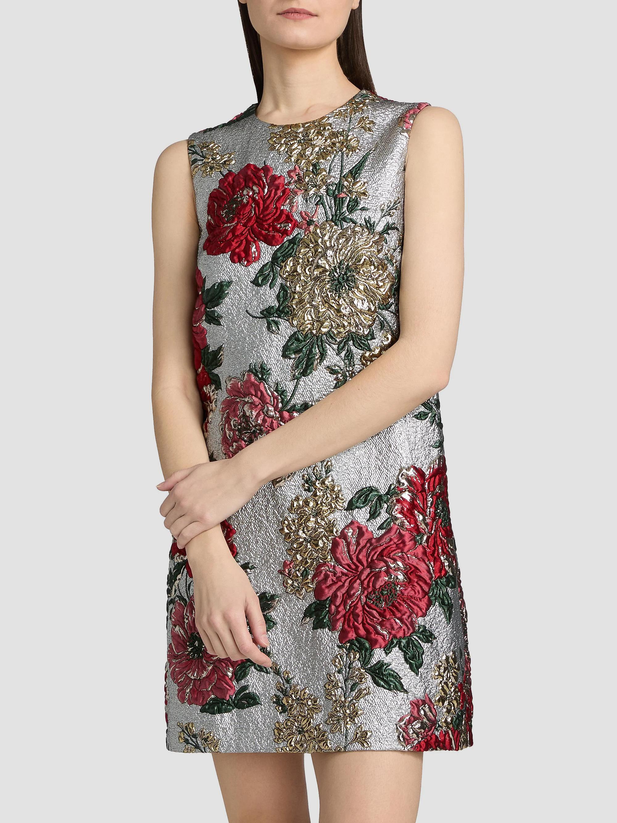 Dolce&Gabbana Floral Matelassé Jacquard Minidress | Saks Fifth Avenue
