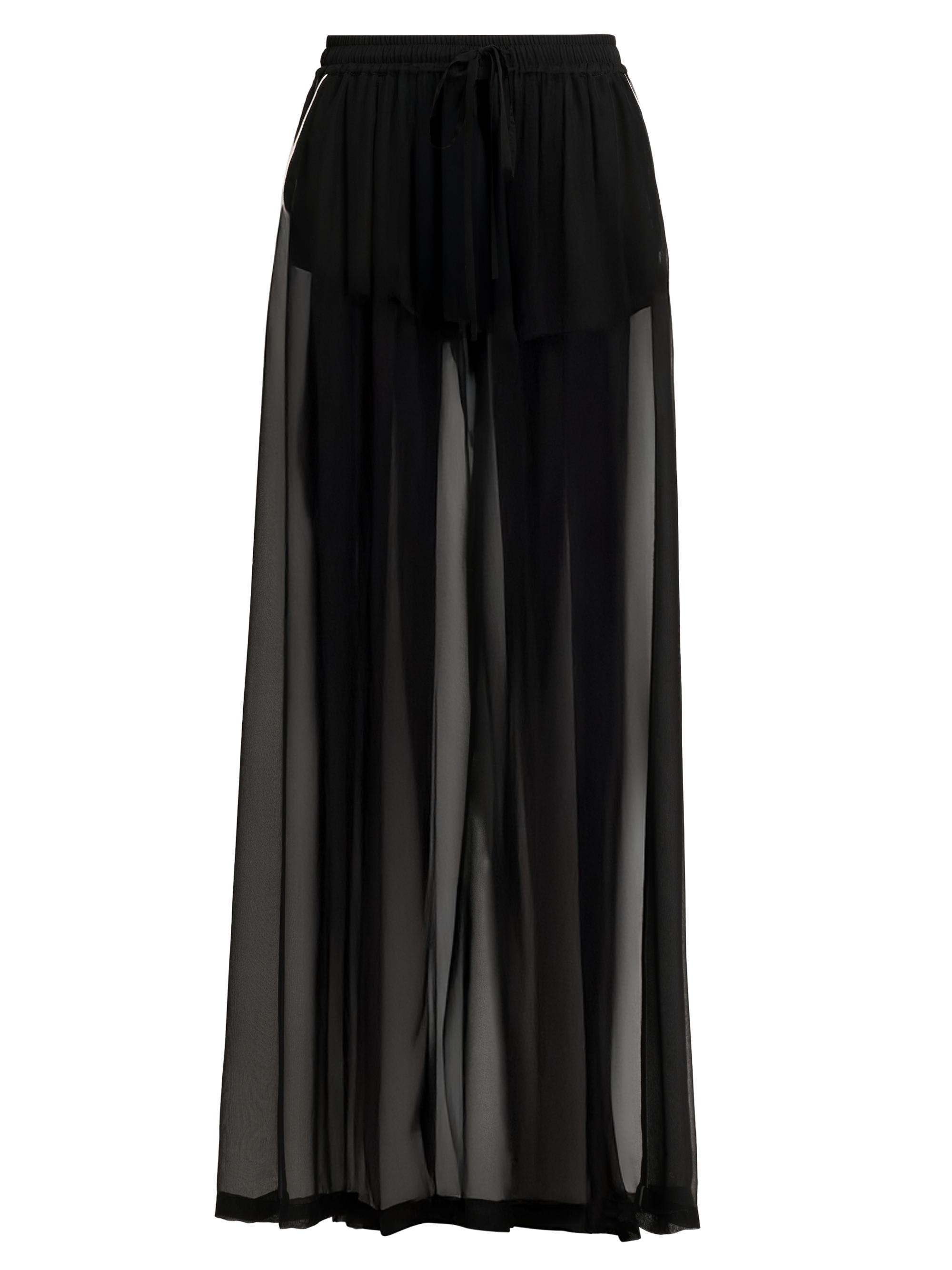 Dolce & Gabbana Women's Sheer Silk Chiffon Palazzo Pants - Nero